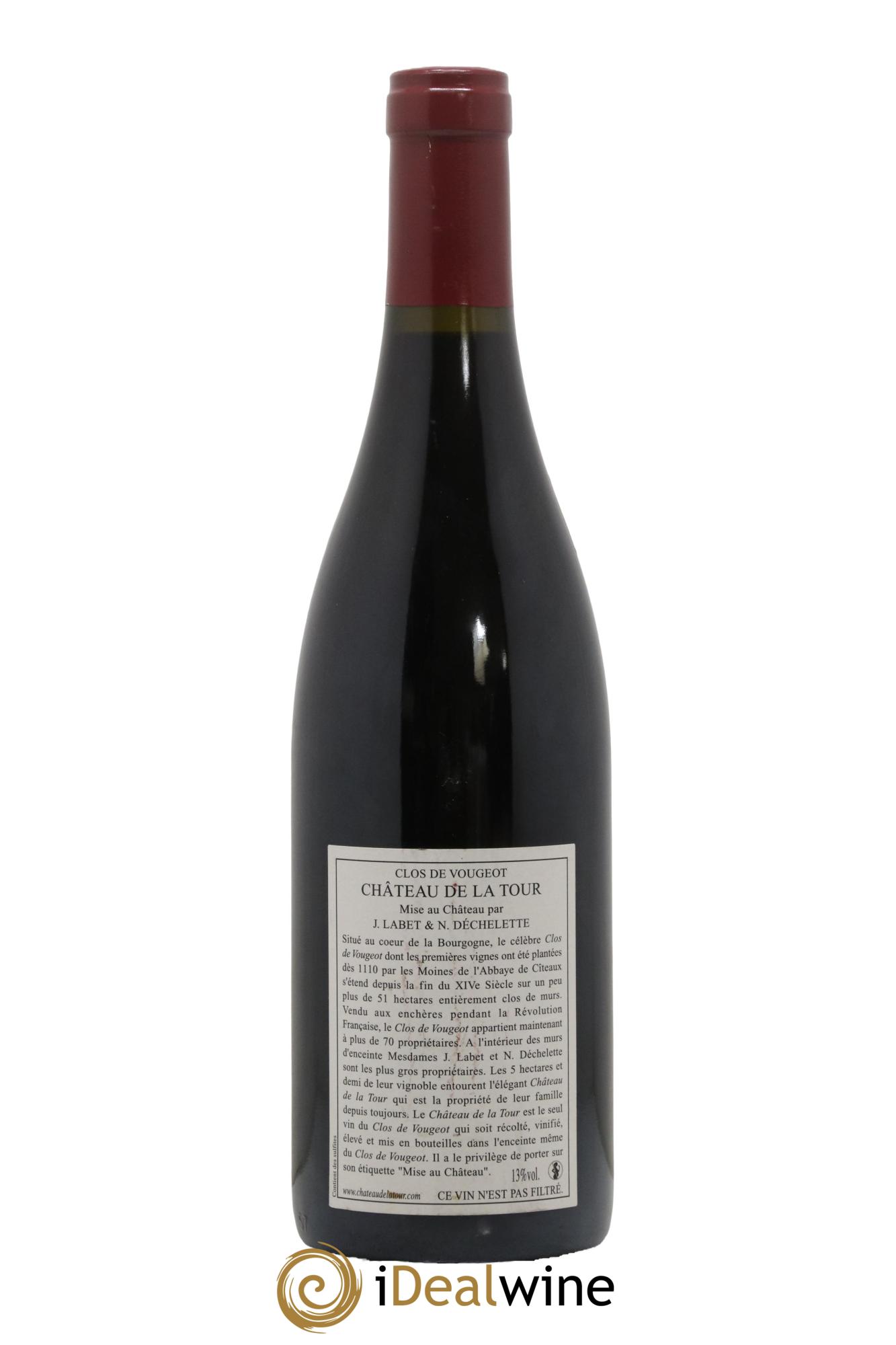 Clos de Vougeot Grand Cru Vieilles Vignes Château de La Tour  2010 - Lot de 1 bouteille - 1