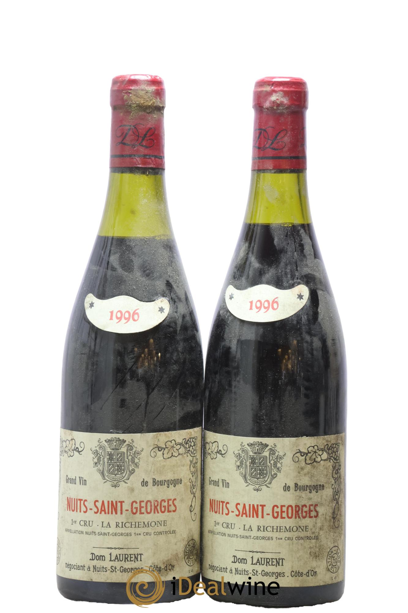 Nuits-Saint-Georges 1er Cru La Richemone Dominique Laurent 1996 - Lot of 2 bottles - 0