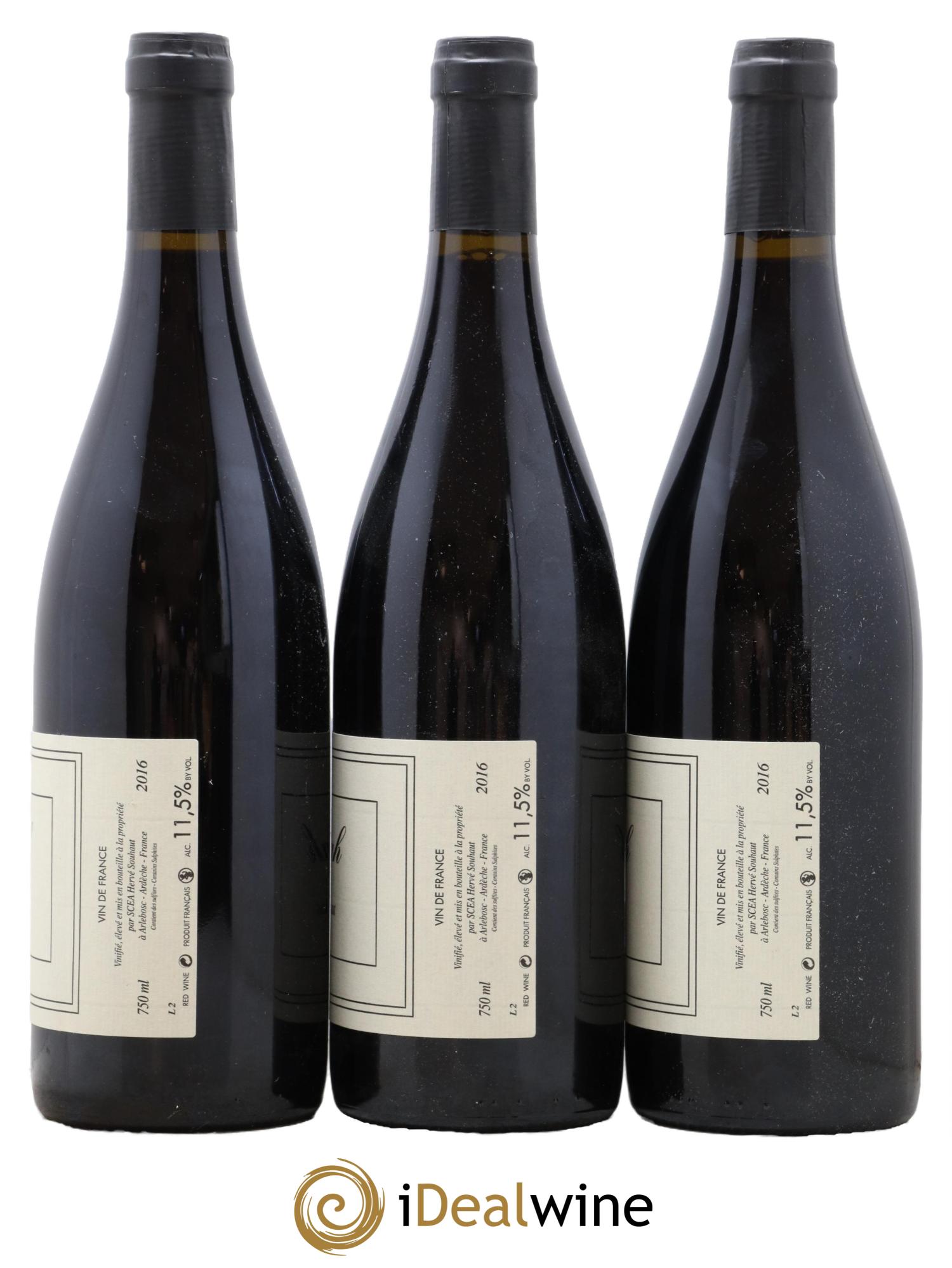 Vin de France Syrah Herve Souhaut 2016 - Lot de 3 bouteilles - 1