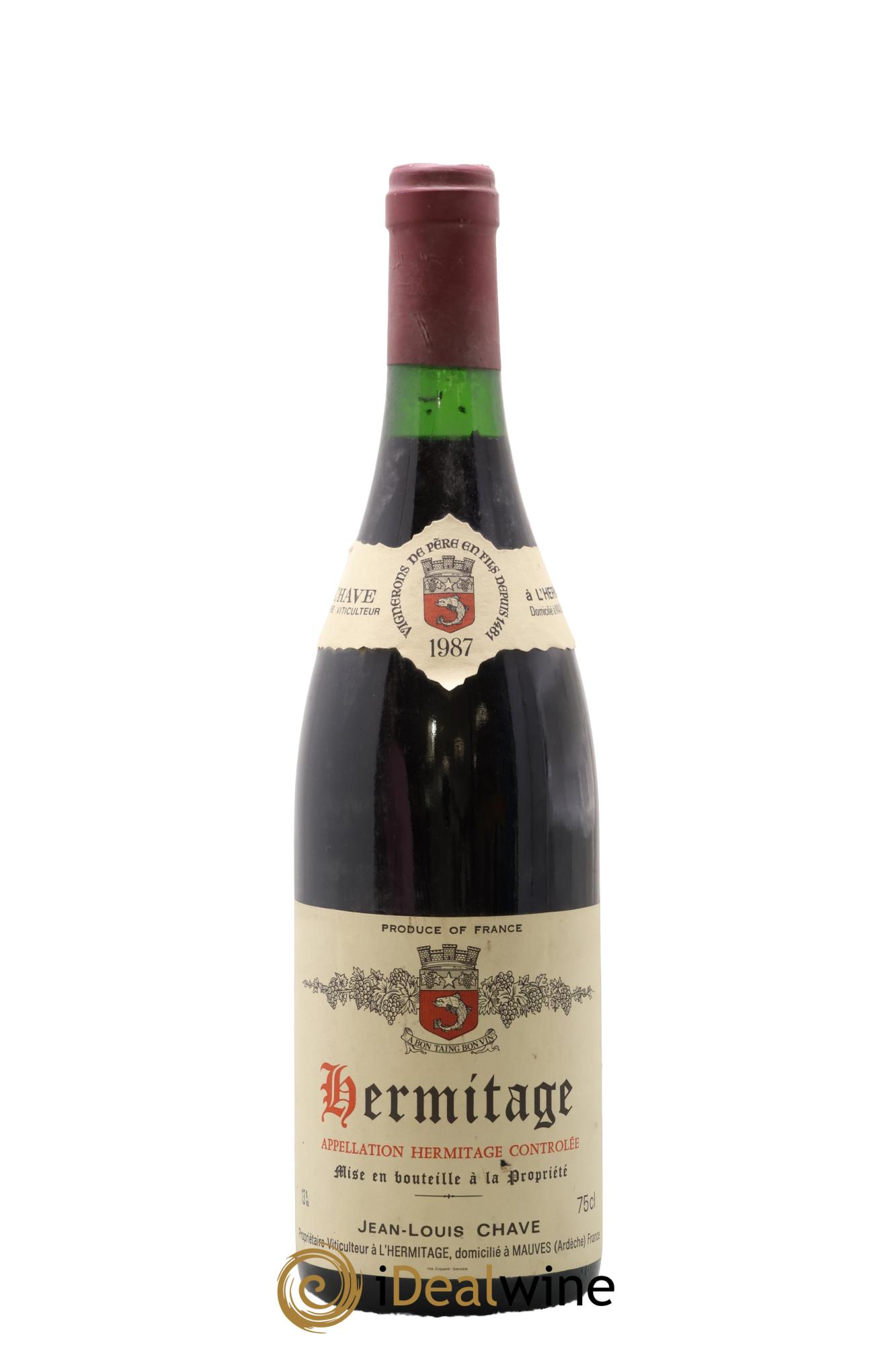 Hermitage Jean-Louis Chave 1987 - Lot de 1 bouteille - 0