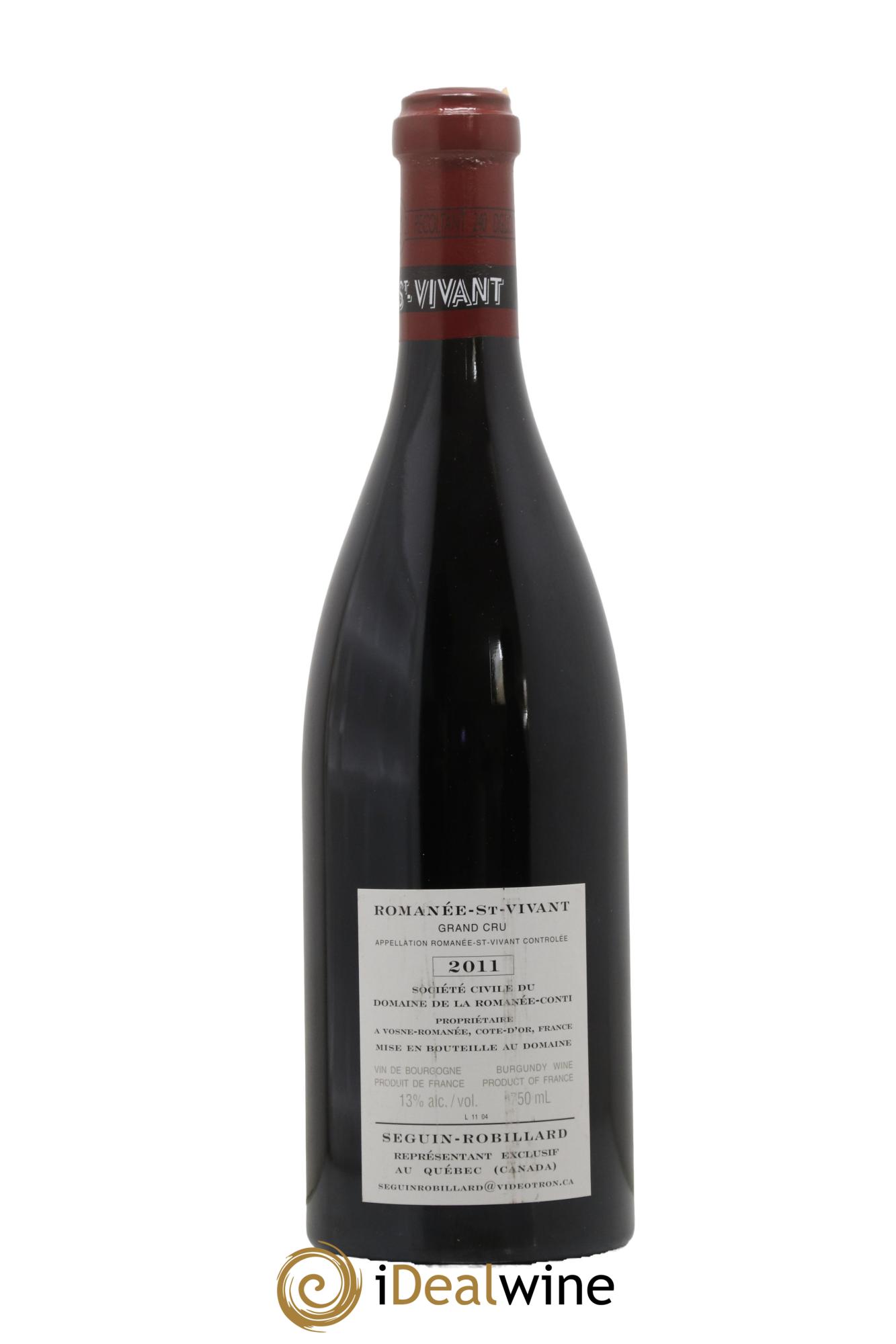 Romanée-Saint-Vivant Grand Cru Domaine de la Romanée-Conti 2011 - Lot de 1 bouteille - 1