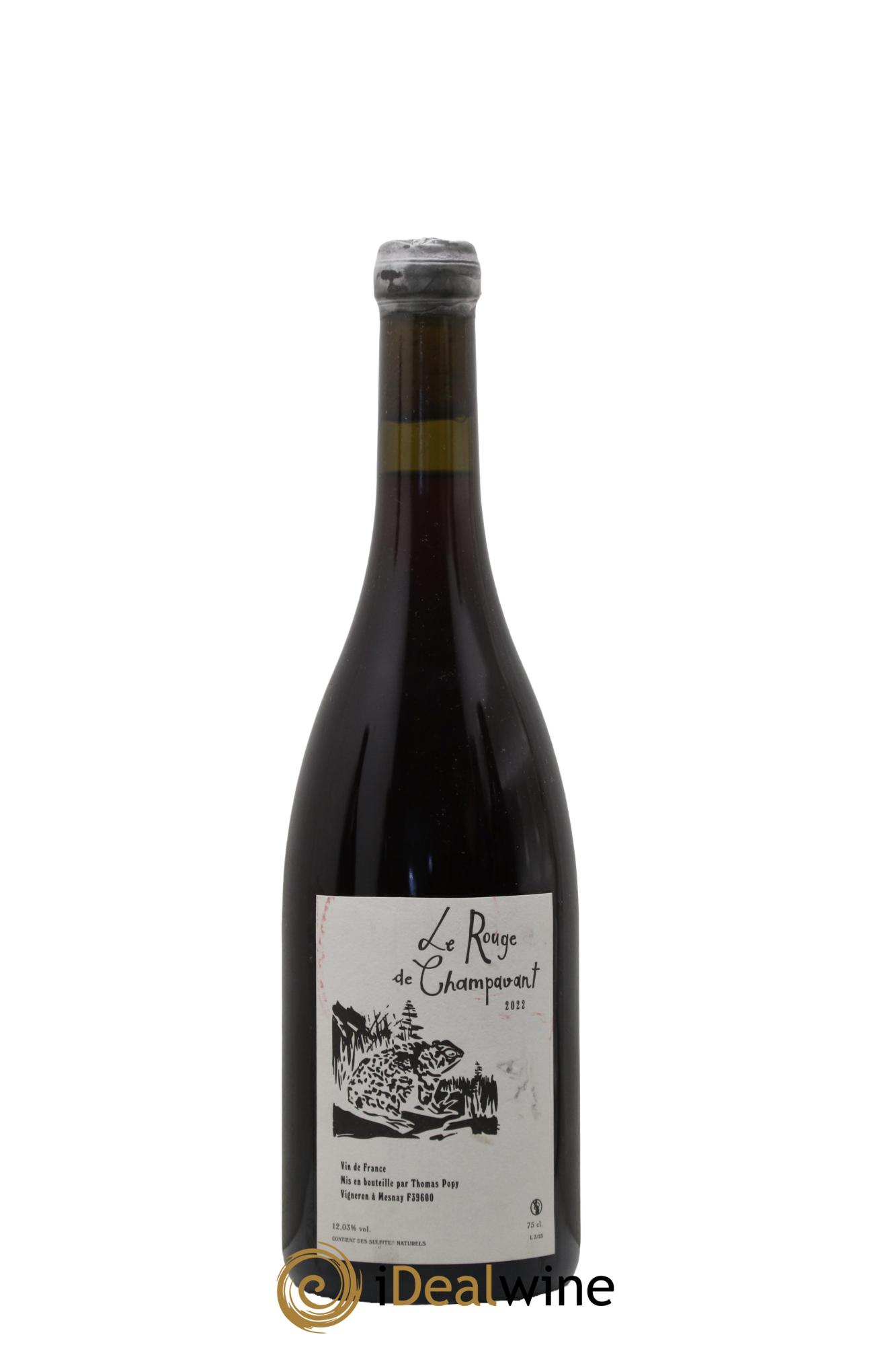 Vin de France Le Rouge de Champavant Thomas Popy 2022 - Posten von 1 Flasche - 0