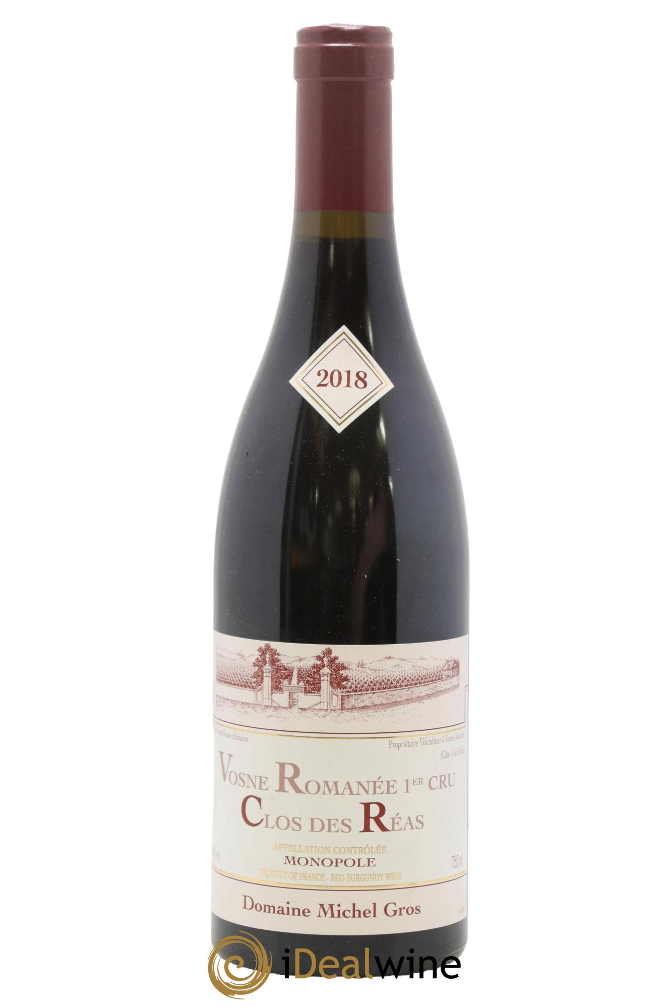 Vosne-Romanée 1er Cru Clos des Réas Michel Gros 2018 - Lot de 1 bouteille - 0