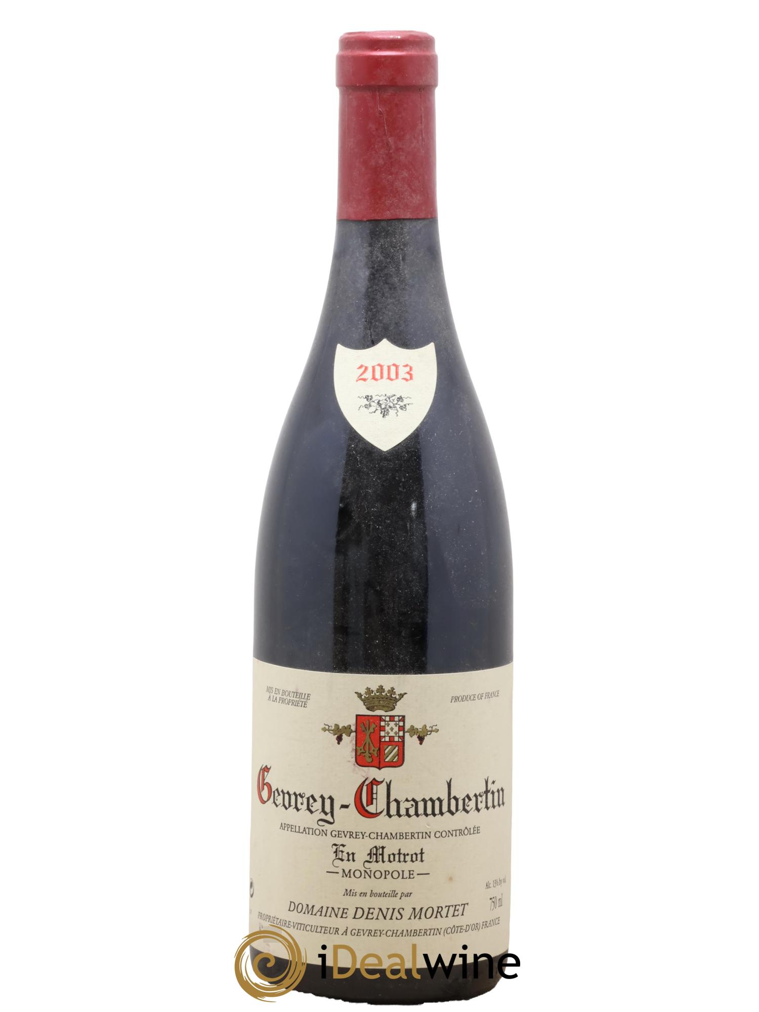 Gevrey-Chambertin En Motrot Denis Mortet (Domaine) 2003 - Lotto di 1 bottiglia - 0