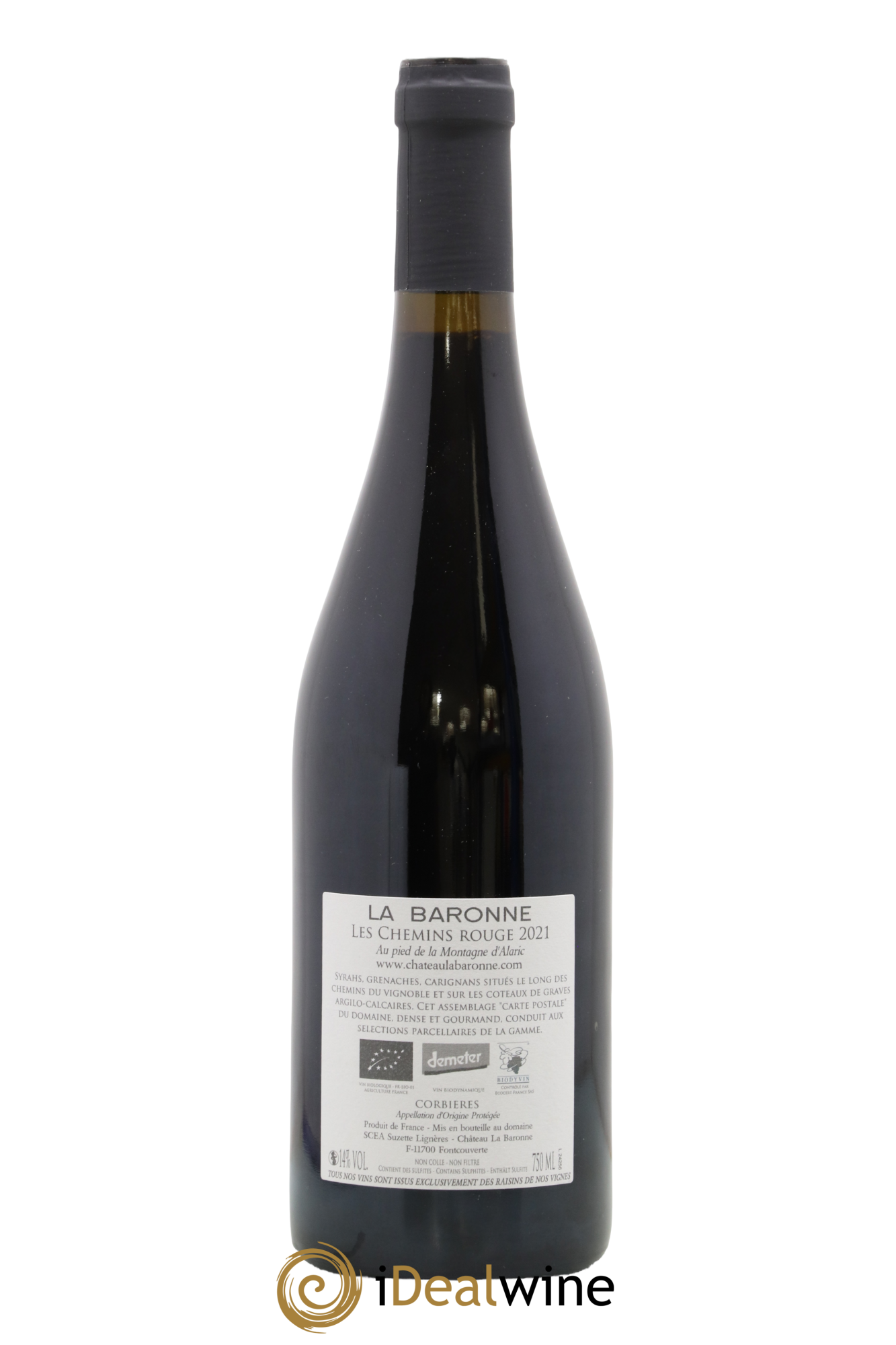 Corbières Les Chemins Château La Baronne 2021 - Lot de 1 bouteille - 1