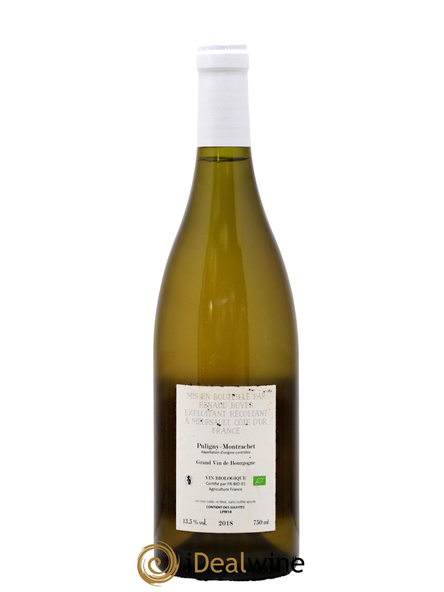 Puligny-Montrachet Les Reuchaux Renaud Boyer 2018 - Lot de 1 bouteille - 1