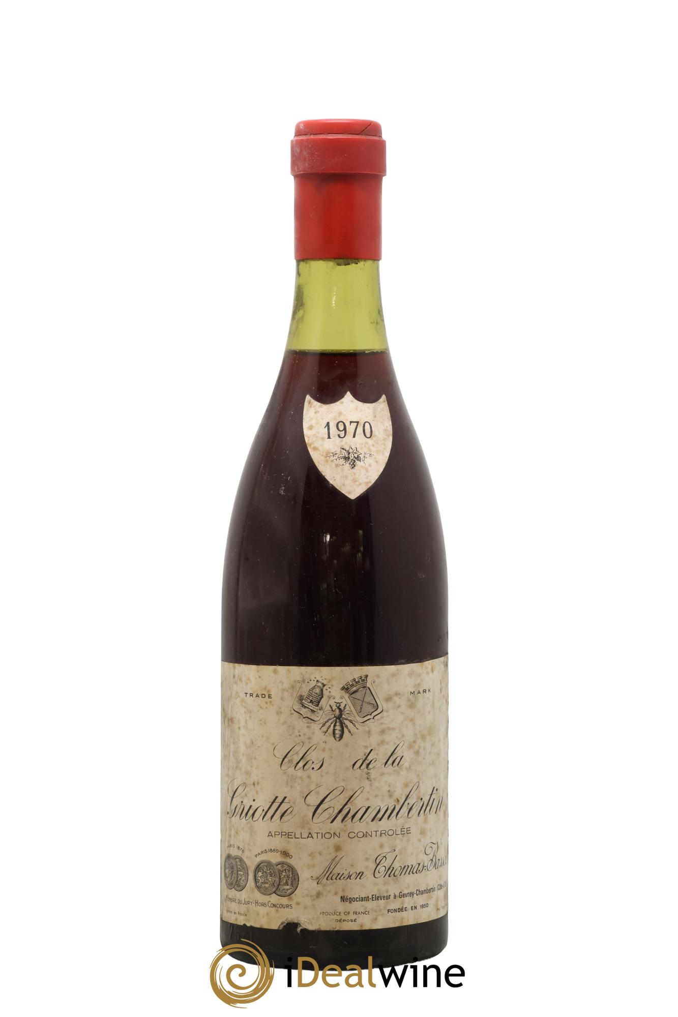 Griotte-Chambertin Grand Cru Maison Thomas Bassot 1970 - Lot de 1 bouteille - 0