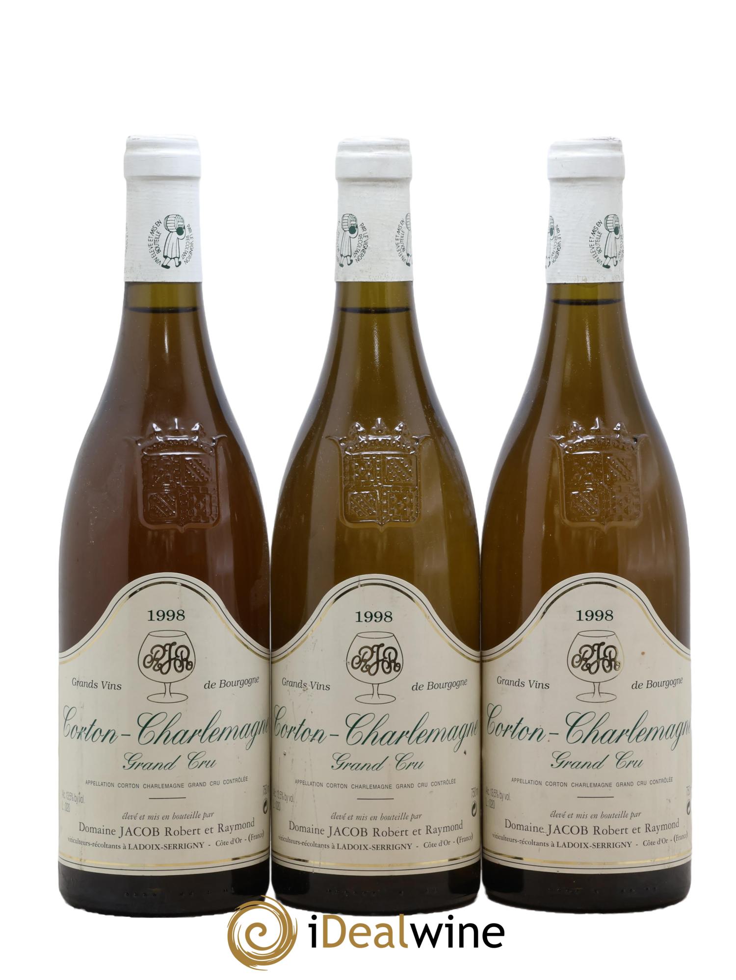 Corton-Charlemagne Grand Cru Jacob (Domaine) 1998 - Lotto di 3 bottiglie - 0