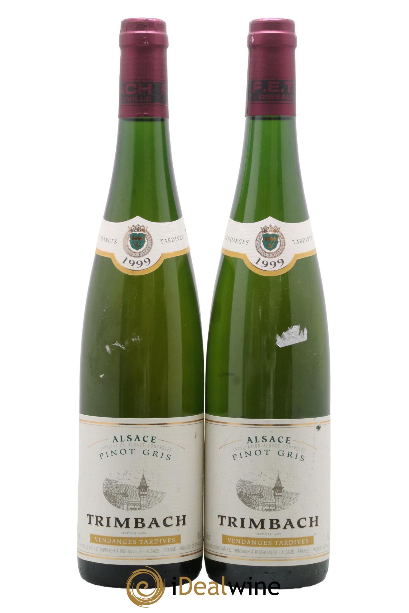Alsace Pinot Gris Vendanges Tardives Trimbach (Domaine) 1999 - Lotto di 2 bottiglie - 0