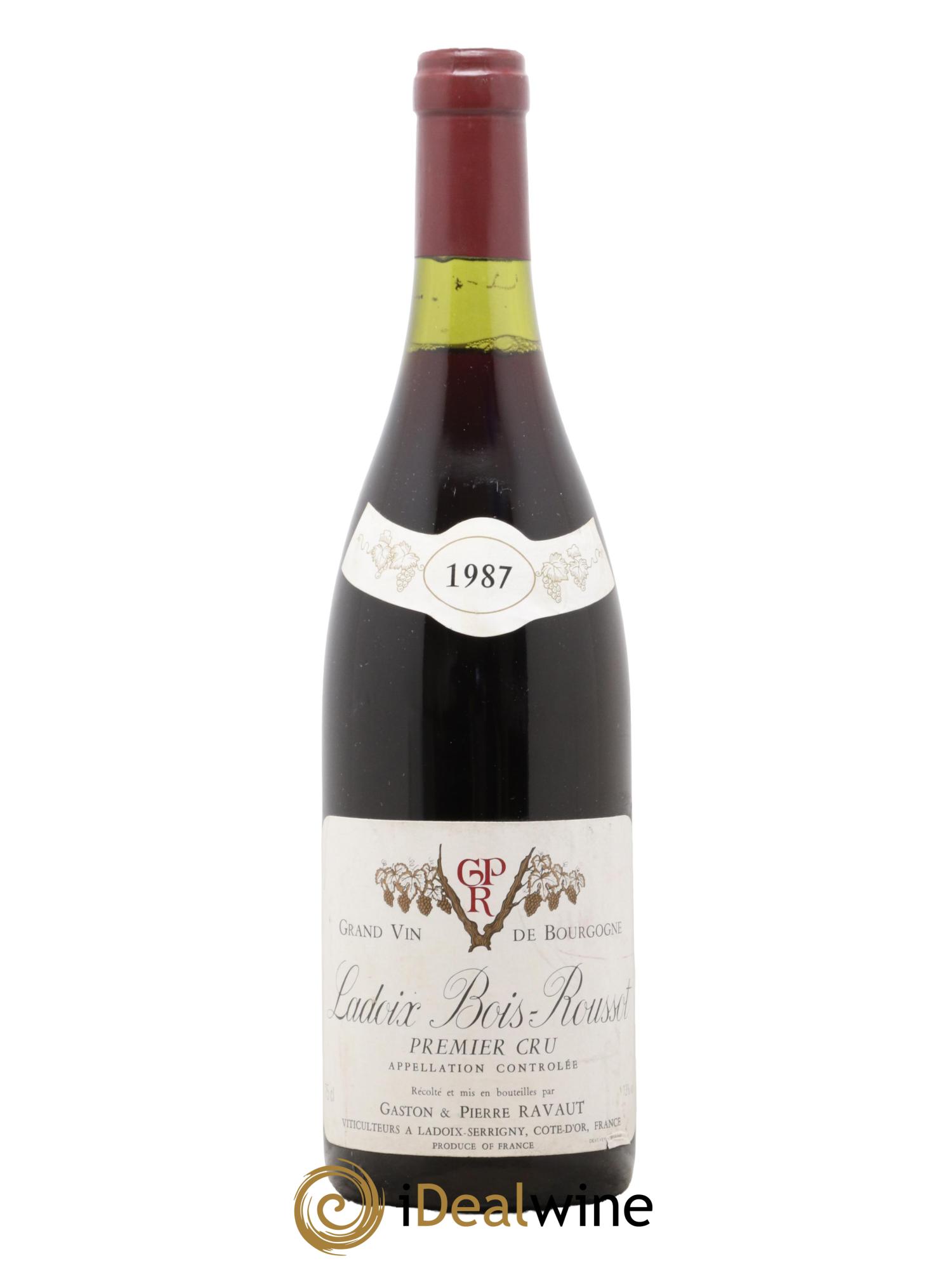 Ladoix 1er Cru Le Bois Roussot Domaine Gaston et Pierre Ravaut 1987 - Lot de 1 bouteille - 0