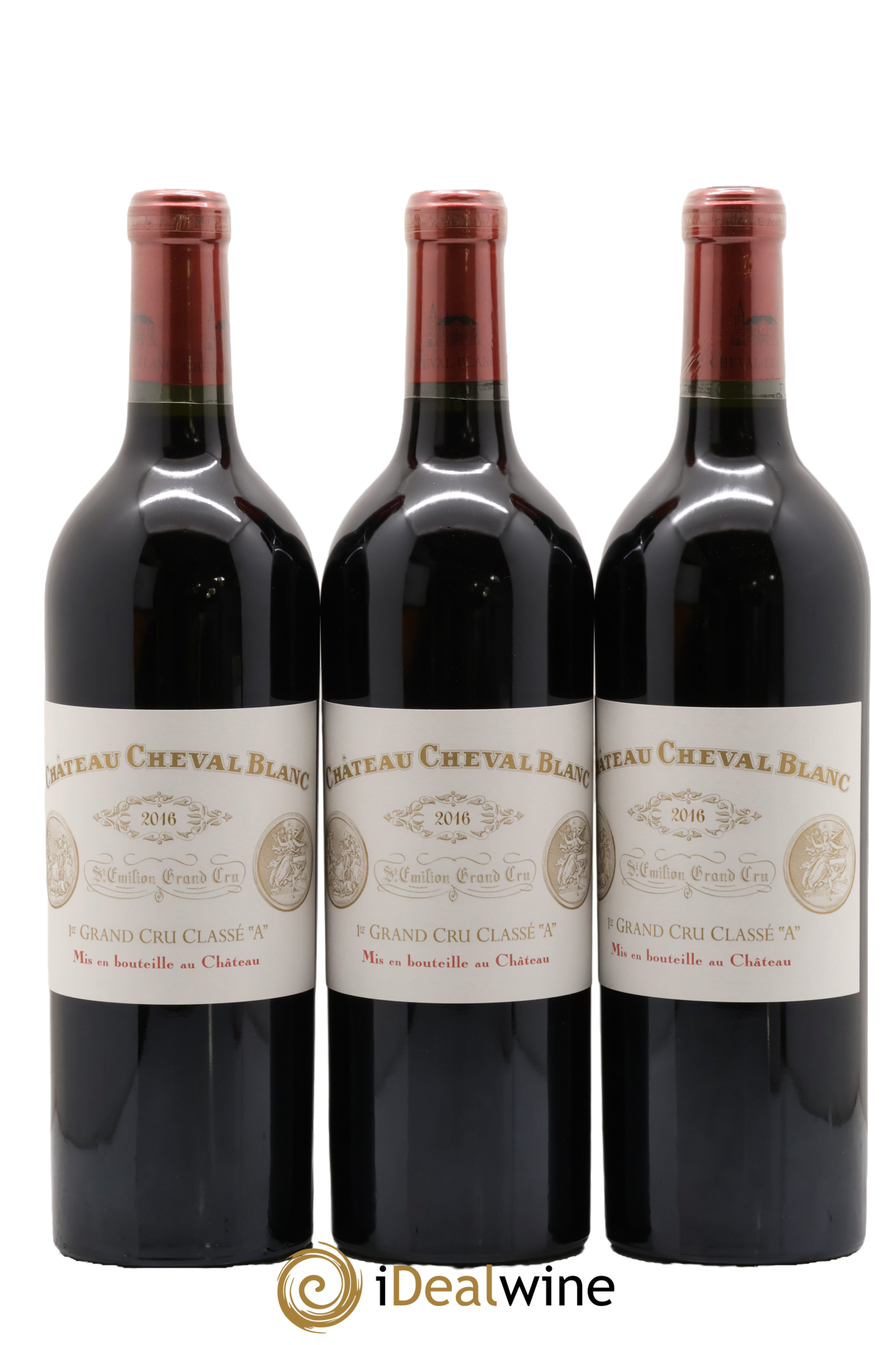 Château Cheval Blanc 1er Grand Cru Classé A 2016 - Lot of 3 bottles - 0