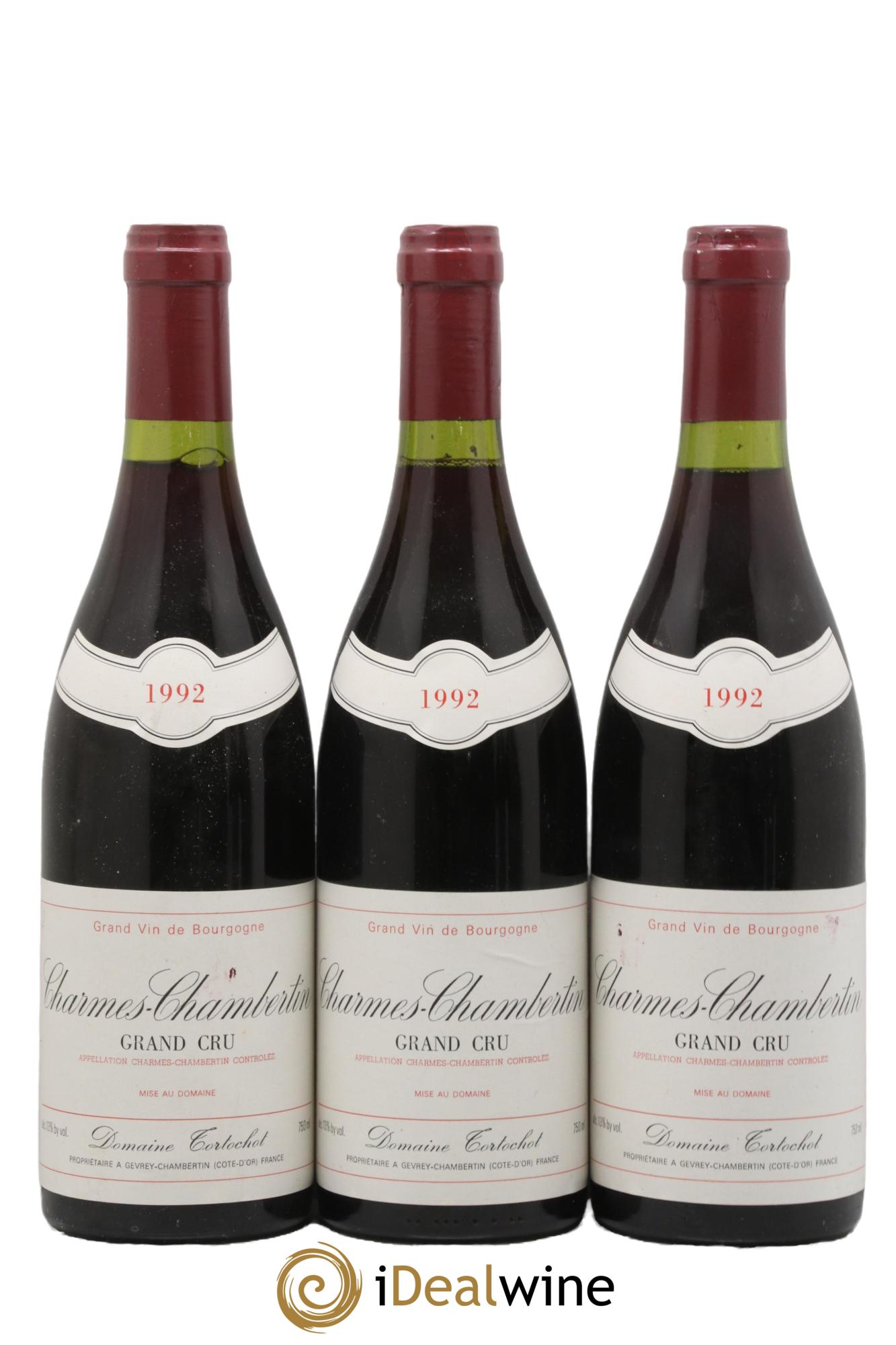 Charmes-Chambertin Grand Cru Tortochot (Domaine) 1992 - Lot de 3 bouteilles - 0