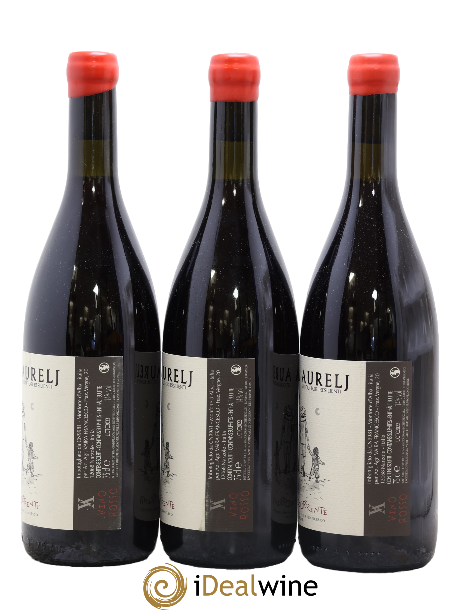 Italie Vino Rosso Controcorrente Vaira Aurelj 2022 - Lot of 3 bottles - 1