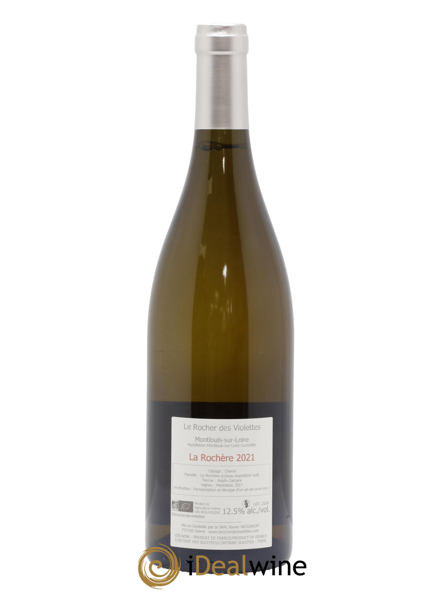 Montlouis-sur-Loire La Rochere Le Rocher Des Violettes 2021 - Lot de 1 bouteille - 1