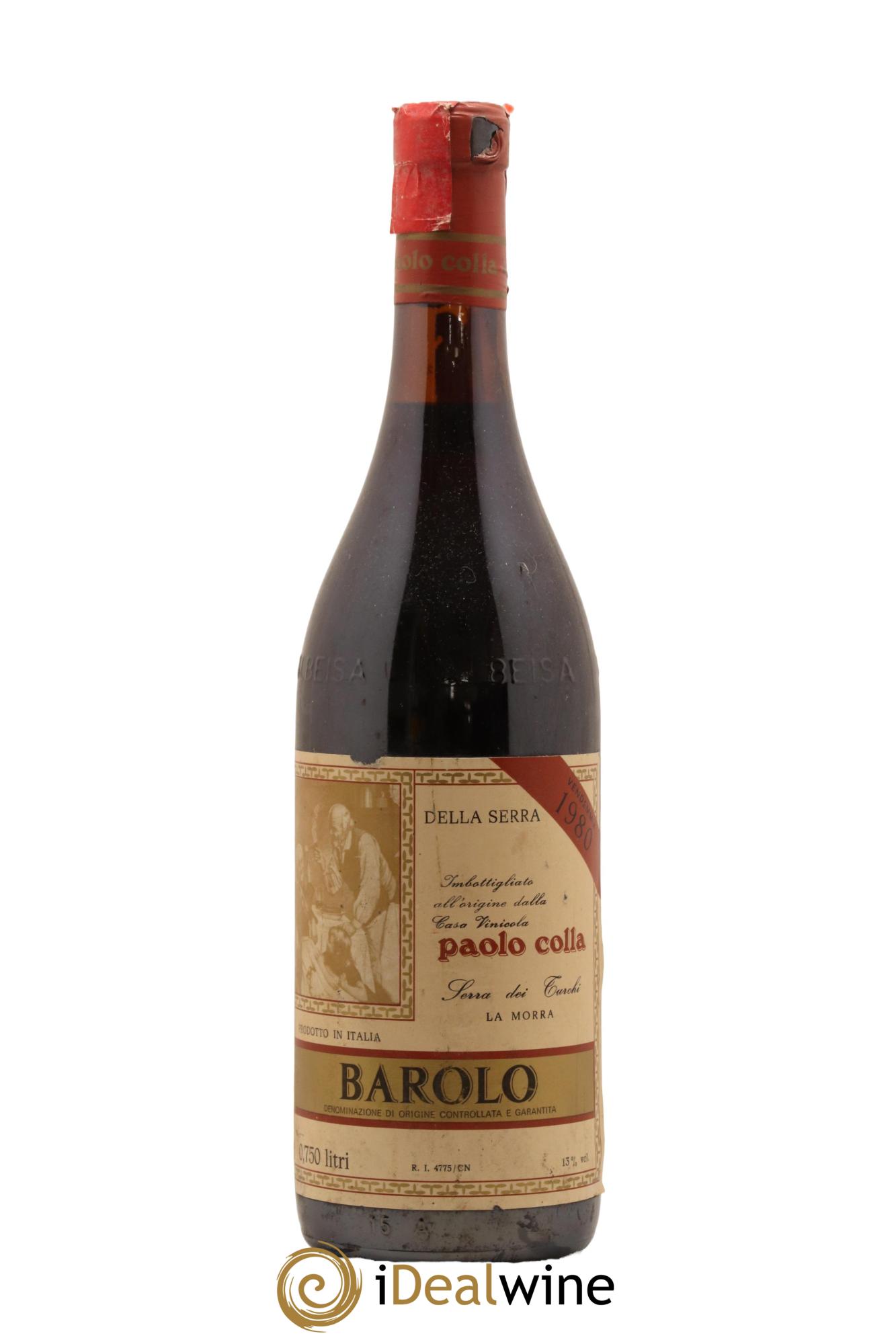 Barolo Serra dei Turchi Paolo Colla 1980 - Lot de 1 bouteille - 0