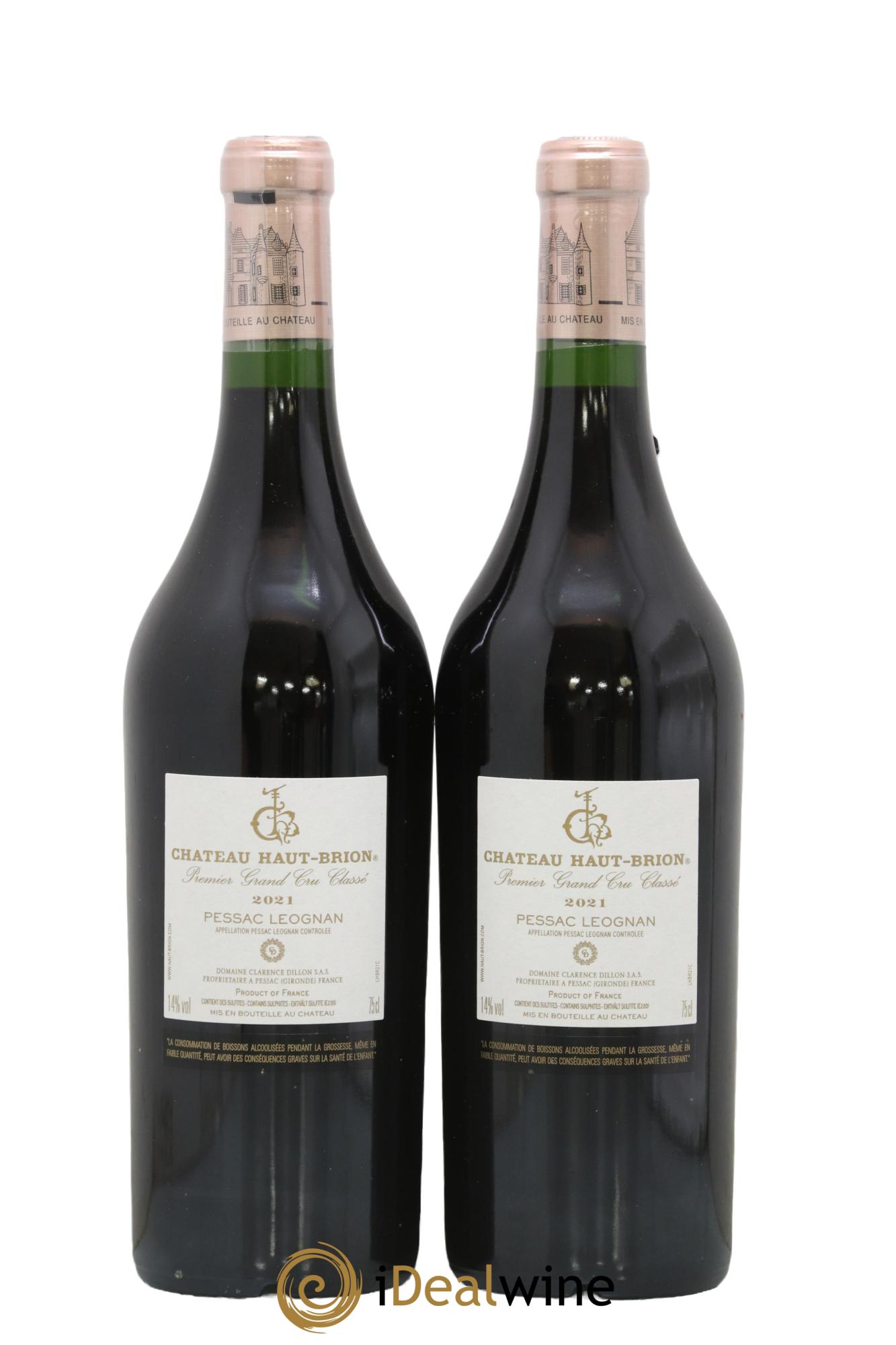 Château Haut Brion 1er Grand Cru Classé 2021 - Lotto di 2 bottiglie - 1