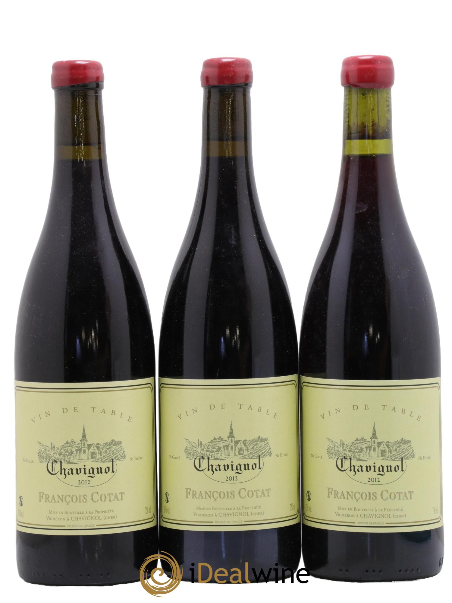 Vin de table - Chavignol François Cotat 2012 - Lotto di 3 bottiglie - 0