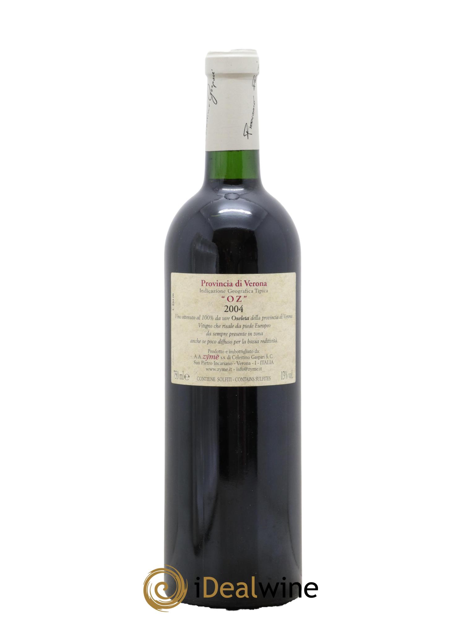 Italie IGT Provincia di Verona Oz Zyme Celestino Gaspari 2004 - Lot de 1 bouteille - 1