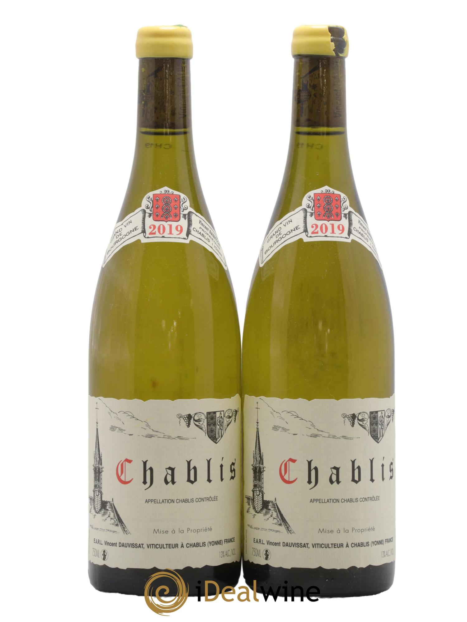 Chablis Vincent Dauvissat (Domaine) 2019 - Lot of 2 bottles - 0