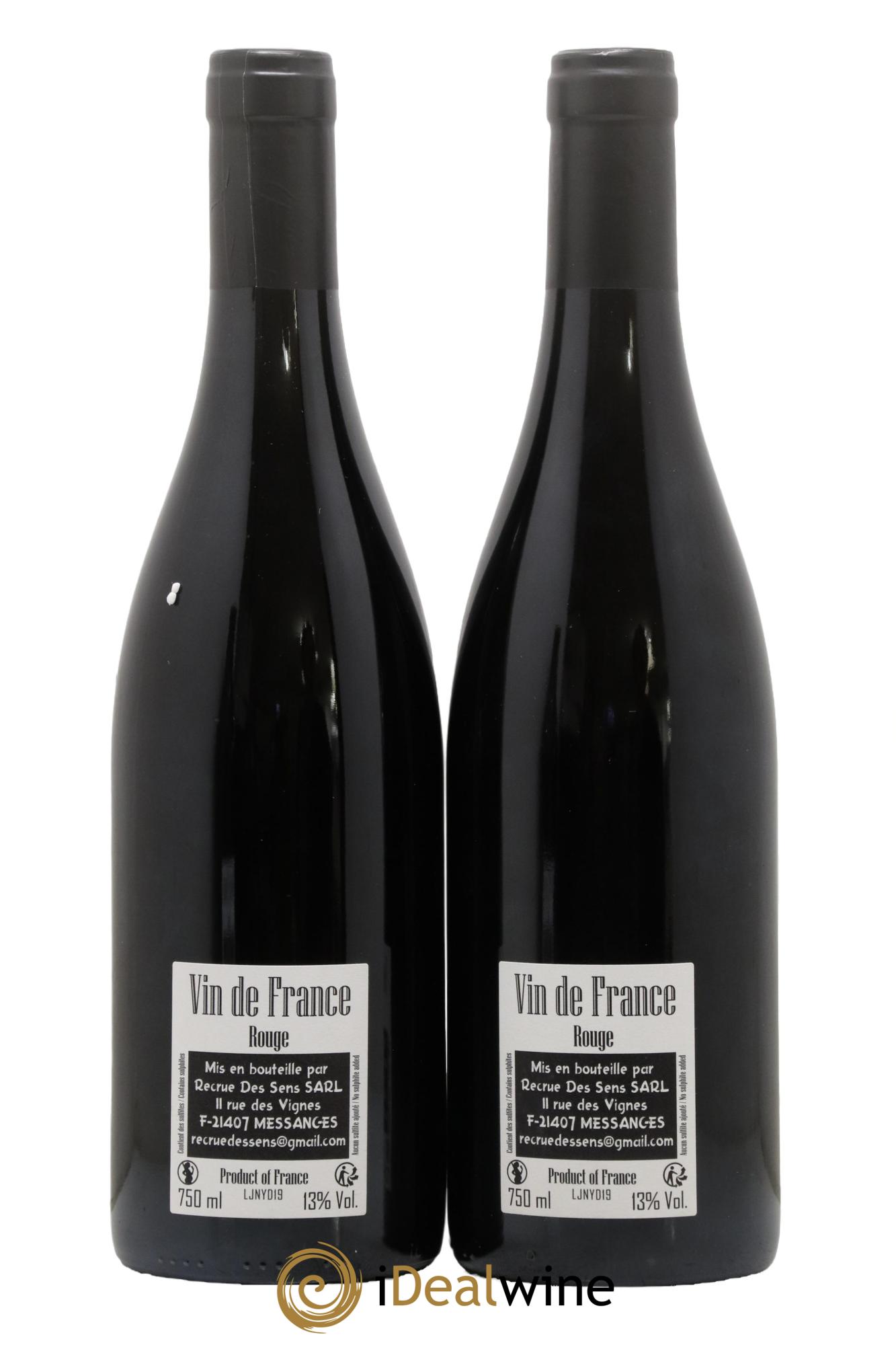 Vin de France Jeannot Yann Durieux - Recrue des Sens 2019 - Lot of 2 bottles - 1