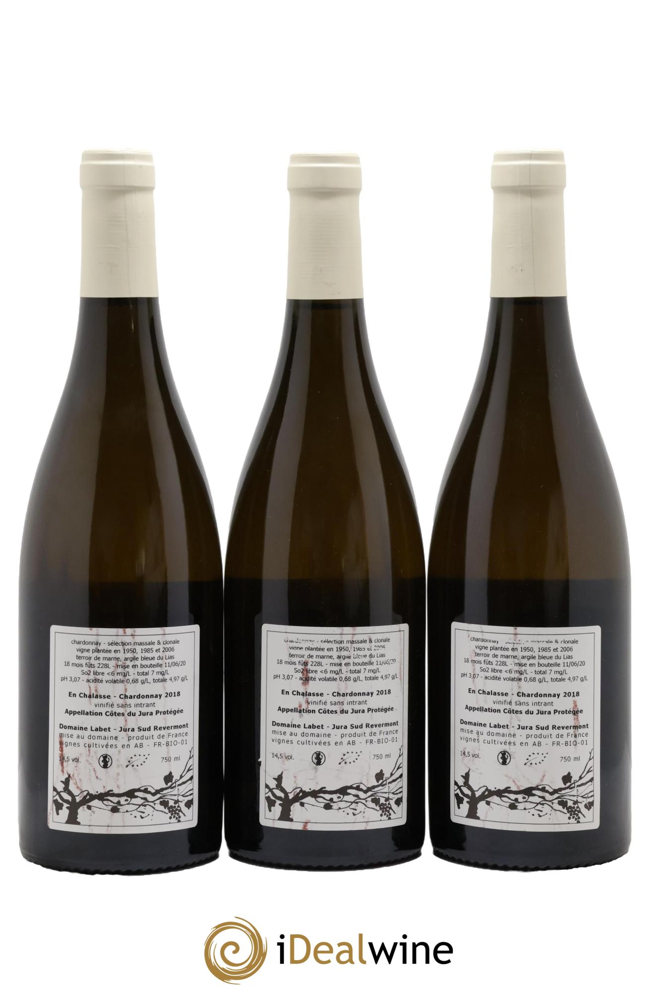 Côtes du Jura Chardonnay En Chalasse Romain - Julien  - Charline Labet 2018 - Lot of 3 bottles - 1