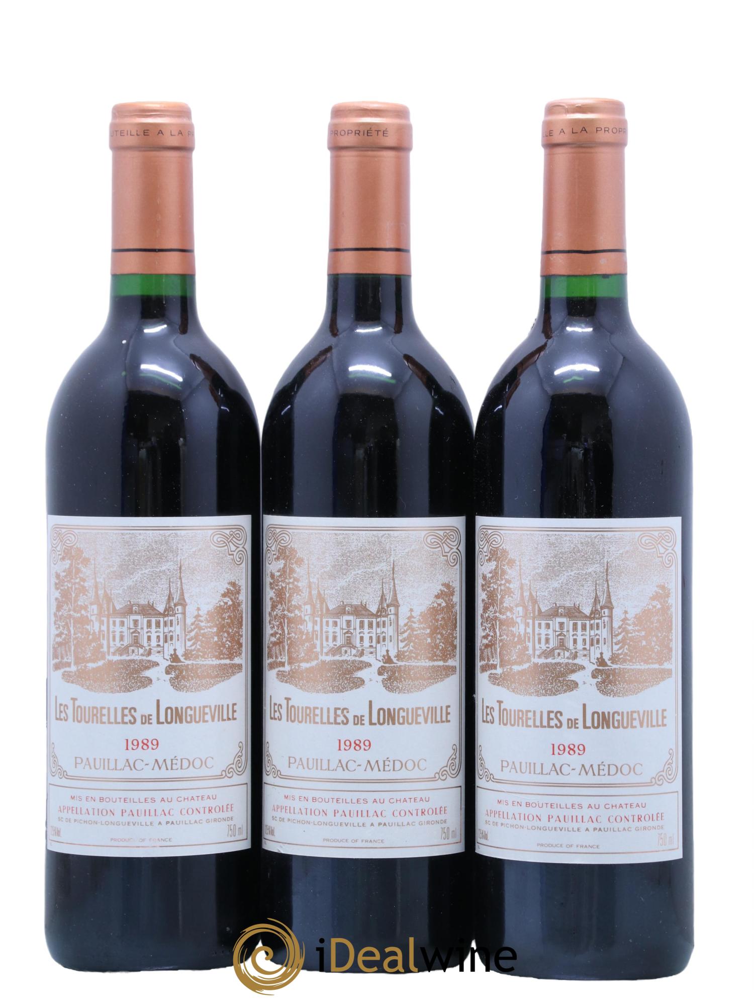 Les Tourelles de Longueville Second Vin 1989 - Lot de 3 bouteilles - 0