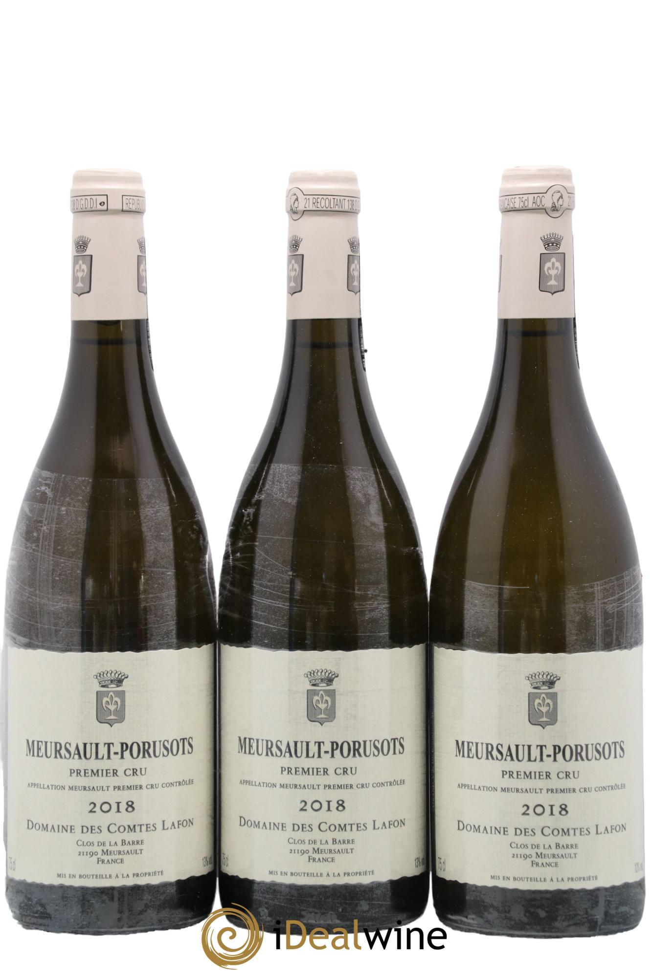 Meursault 1er Cru Porusots Comtes Lafon (Domaine des) 2018 - Lot of 3 bottles - 0