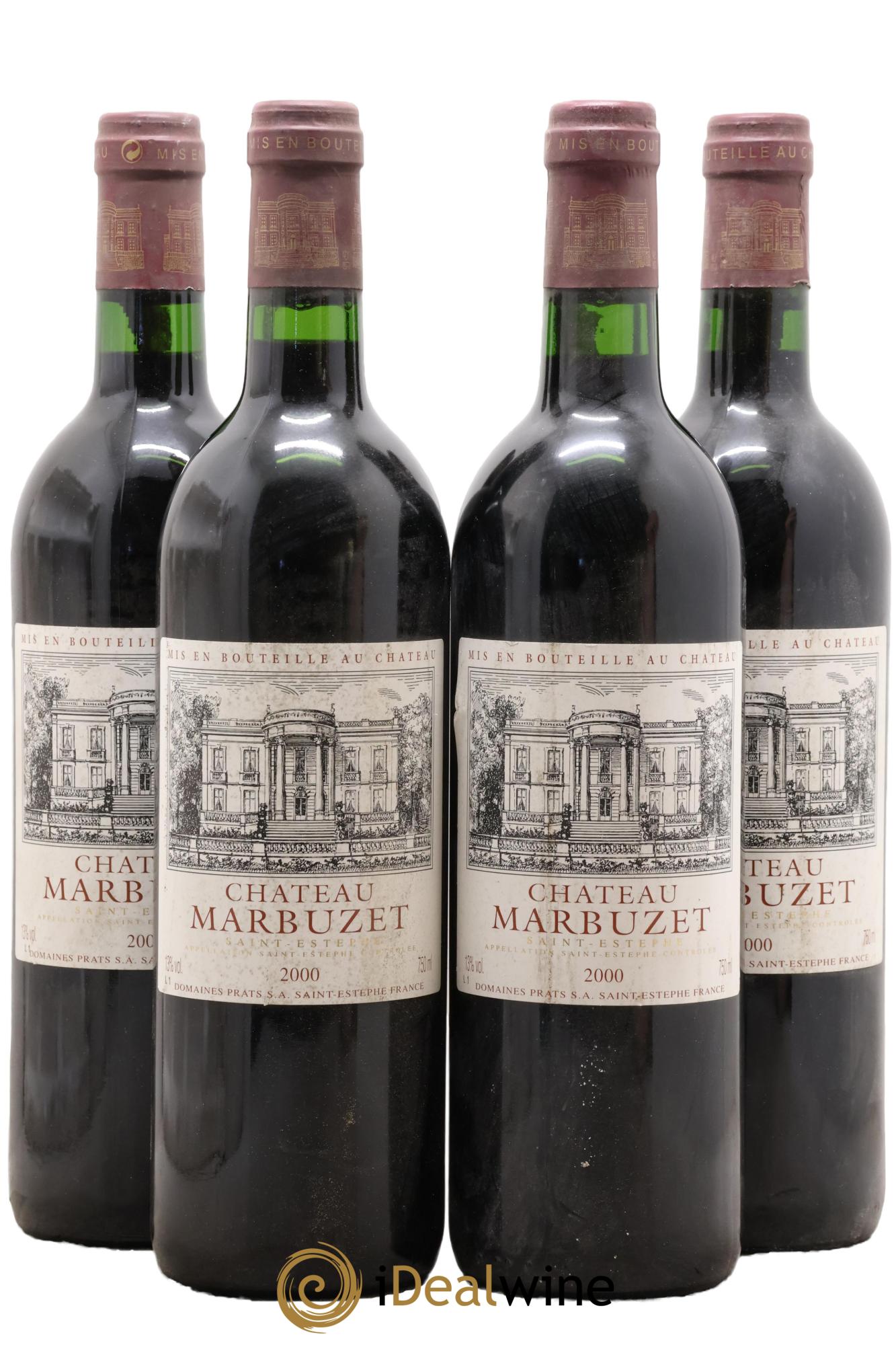 Château de Marbuzet Cru Bourgeois 2000 - Lot de 4 bouteilles - 0
