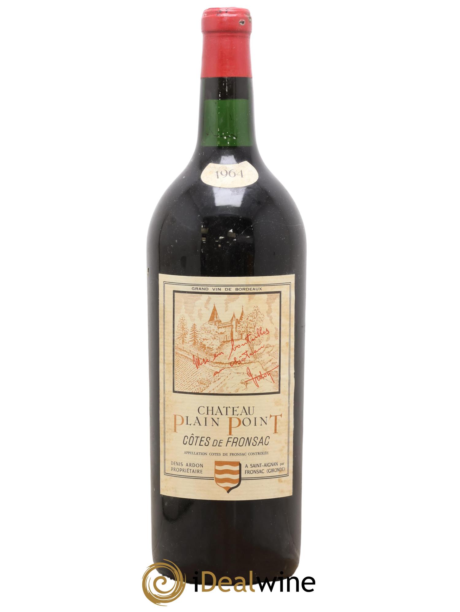 Bordeaux Côtes de Fronsac Château Plain Point 1964 - Lot de 1 magnum - 0