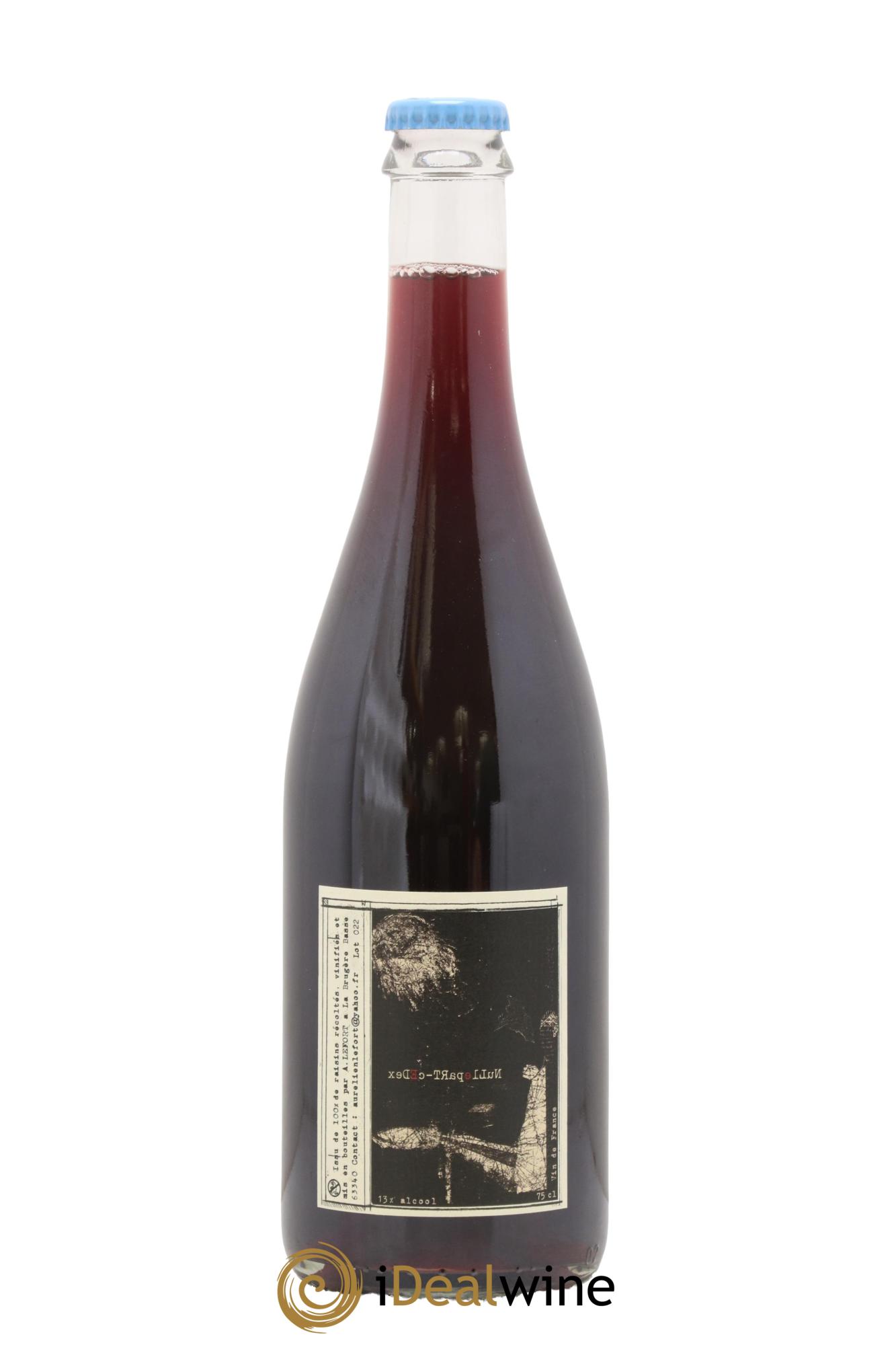 Vin de France Nulle Part Cedex Cuvée Inédite Aurélien Lefort 2022 - Lotto di 1 bottiglia - 0