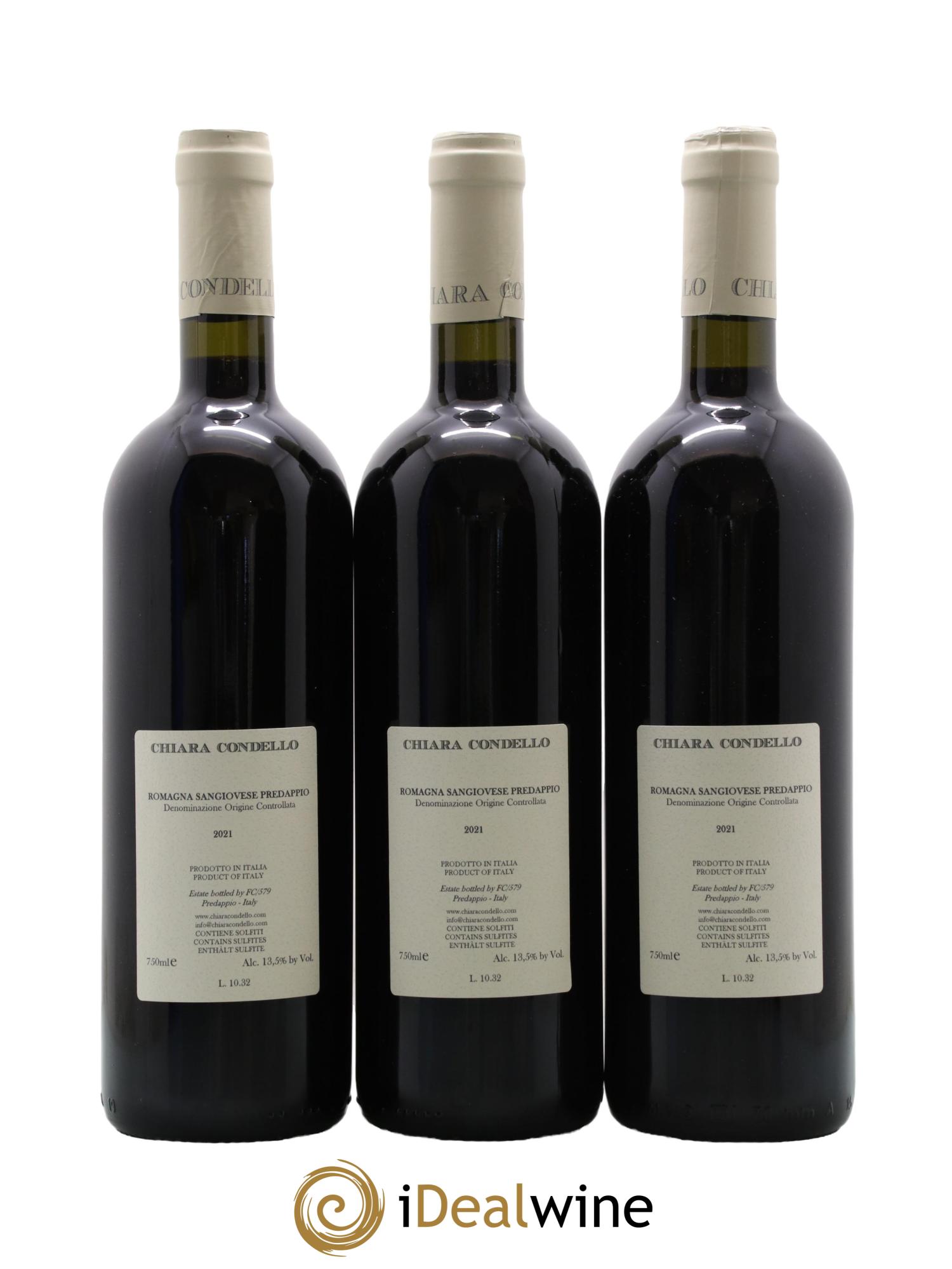 Sangiovese di Romagna Predappio DOC Chiara Condello 2021 - Lot de 3 bouteilles - 1