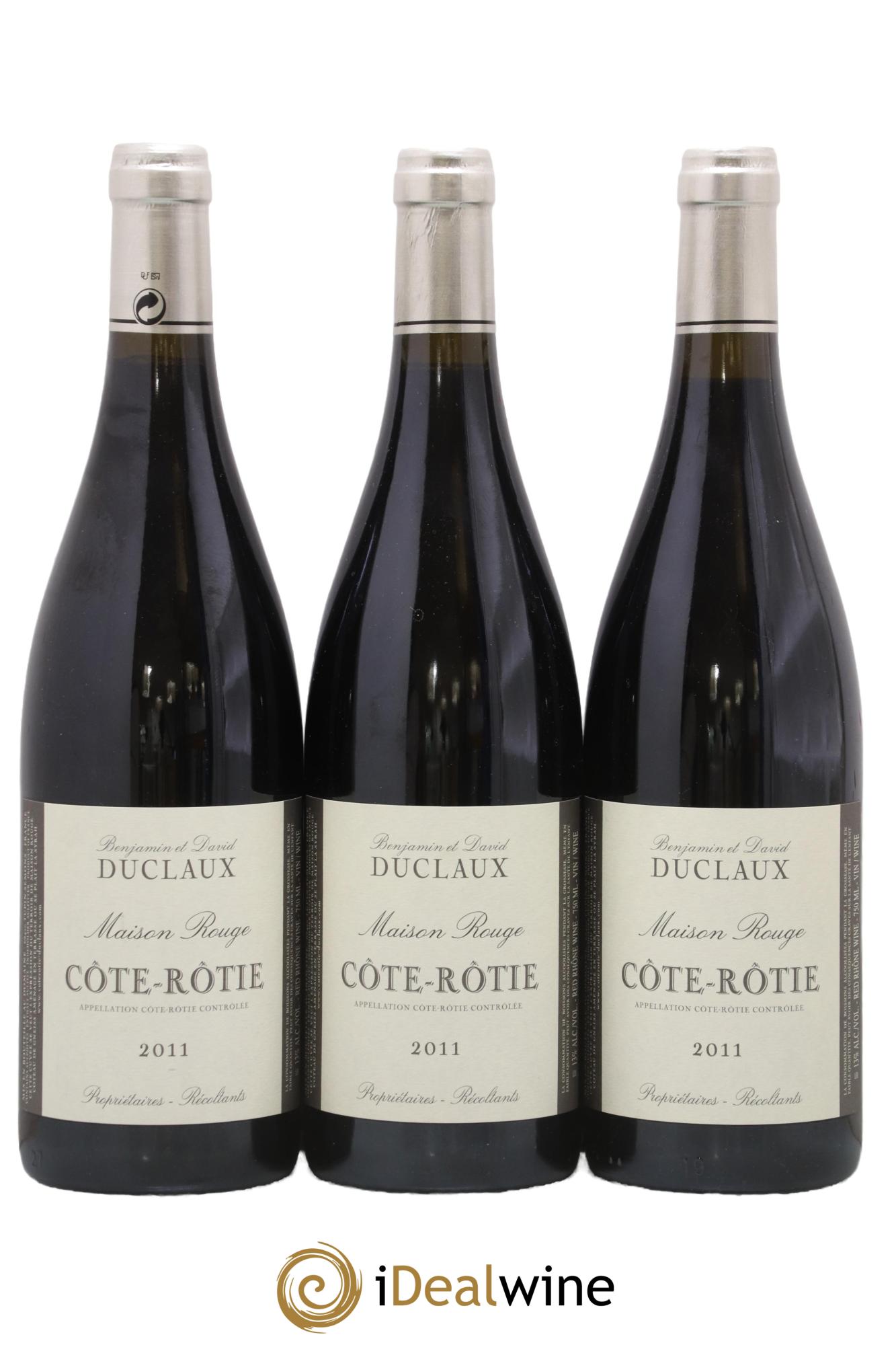 Côte-Rôtie Maison Rouge Domaine Duclaux 2011 - Lot de 3 bouteilles - 0