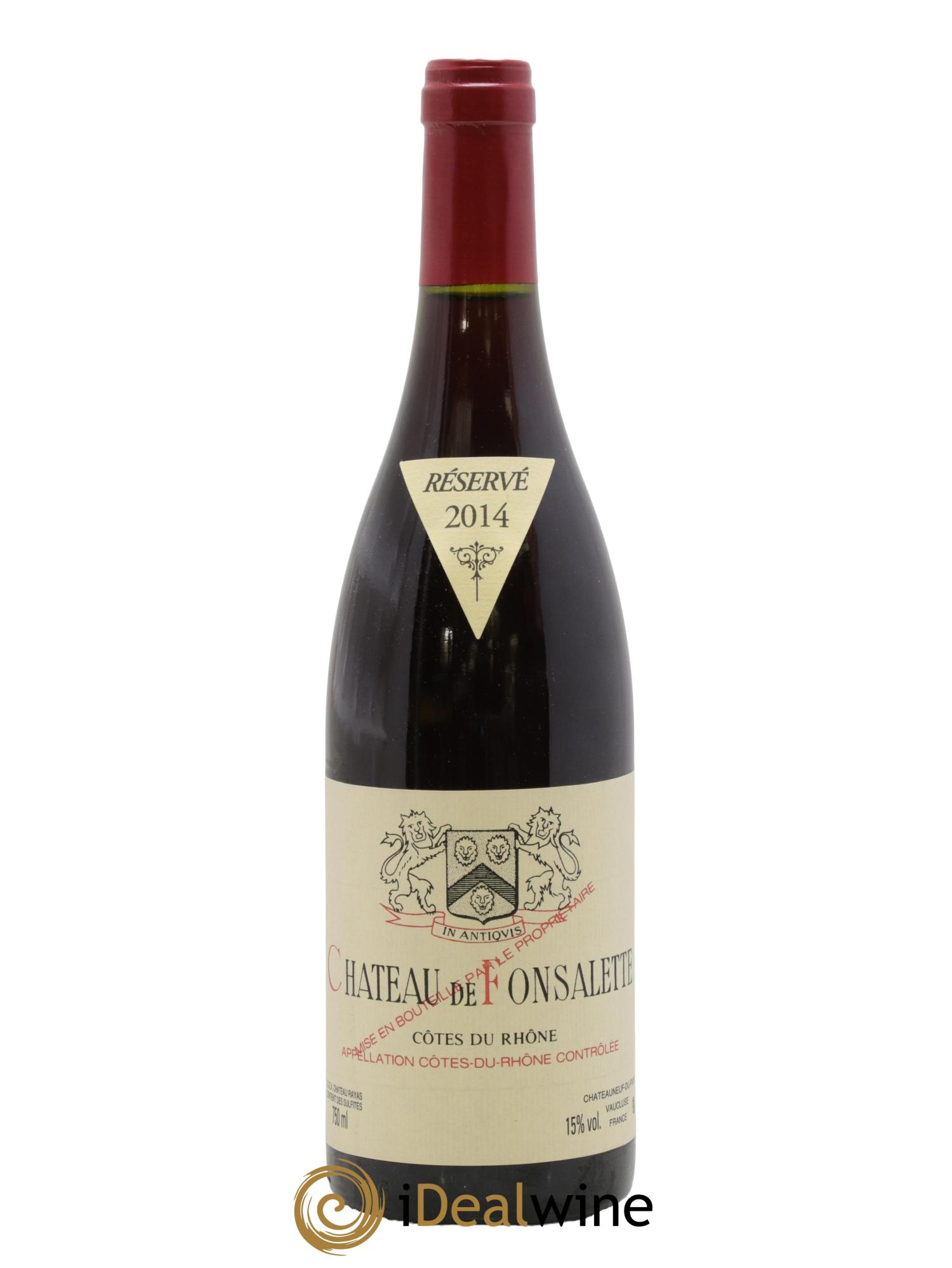 Côtes-du-Rhône Château de Fonsalette Emmanuel Reynaud 2014 - Lot de 1 bouteille - 0