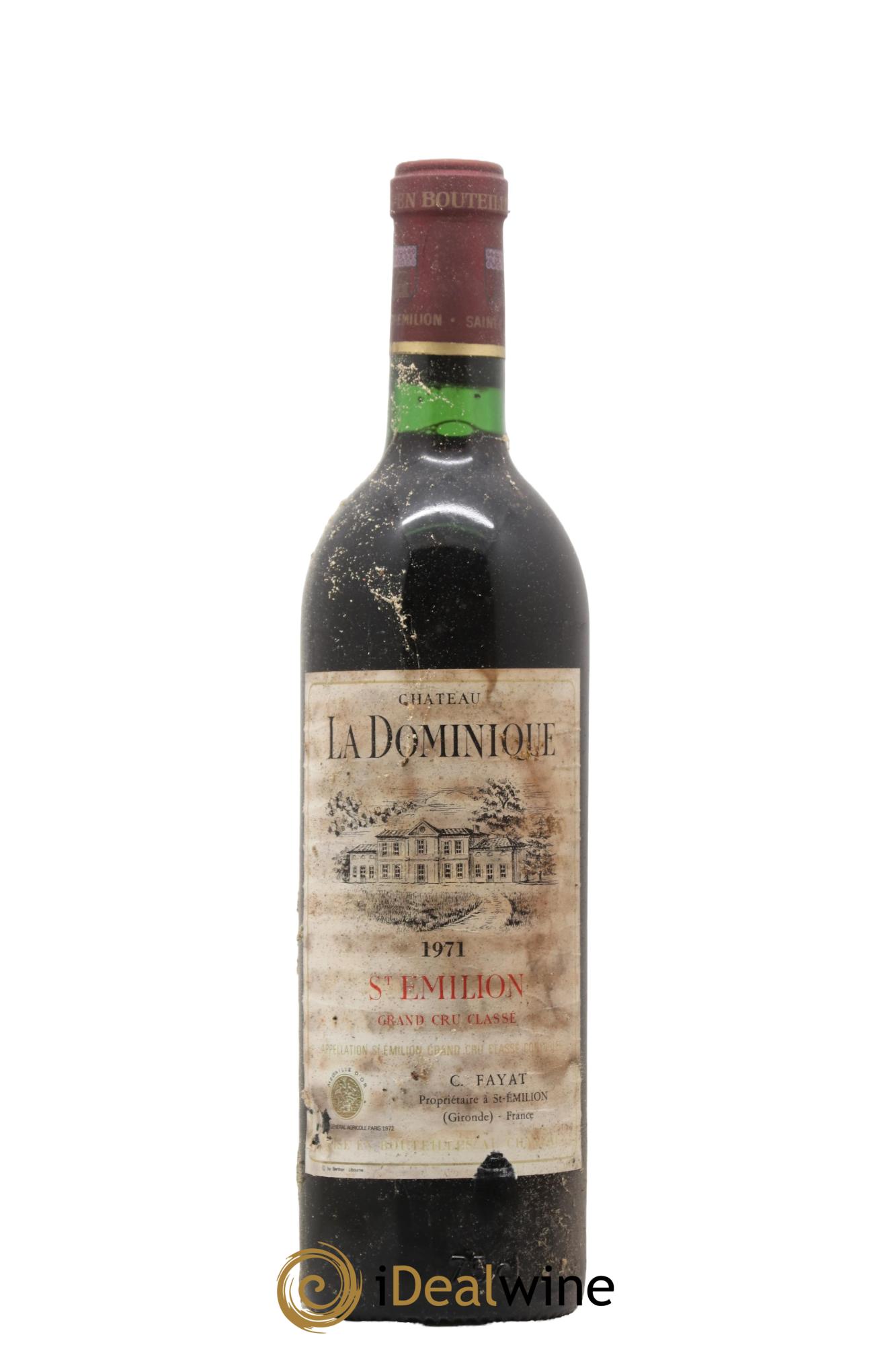 Château la Dominique Grand Cru Classé 1971 - Lot de 1 bouteille - 0