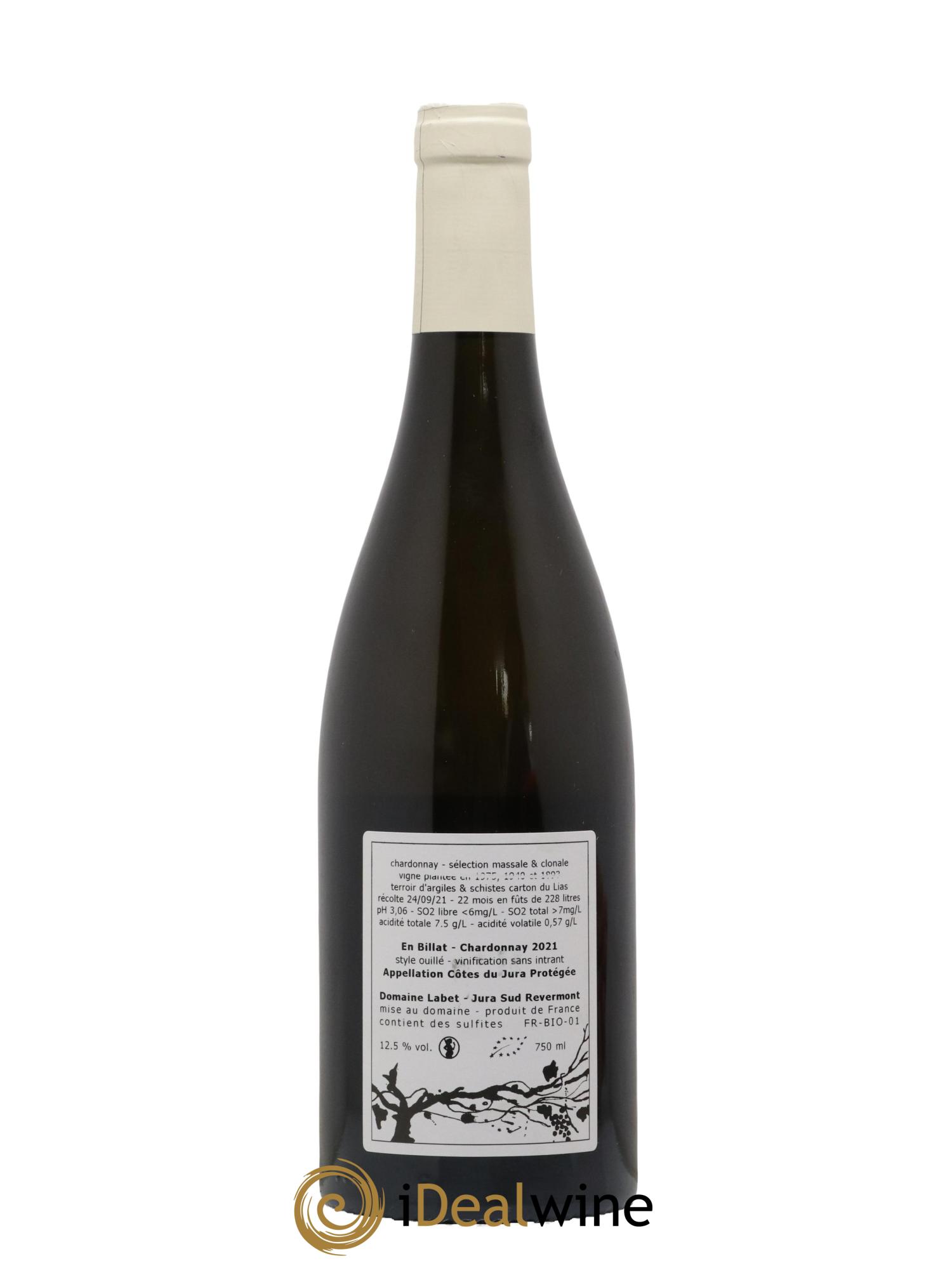 Côtes du Jura Chardonnay En Billat Labet (Domaine) 2021 - Lot de 1 bouteille - 1