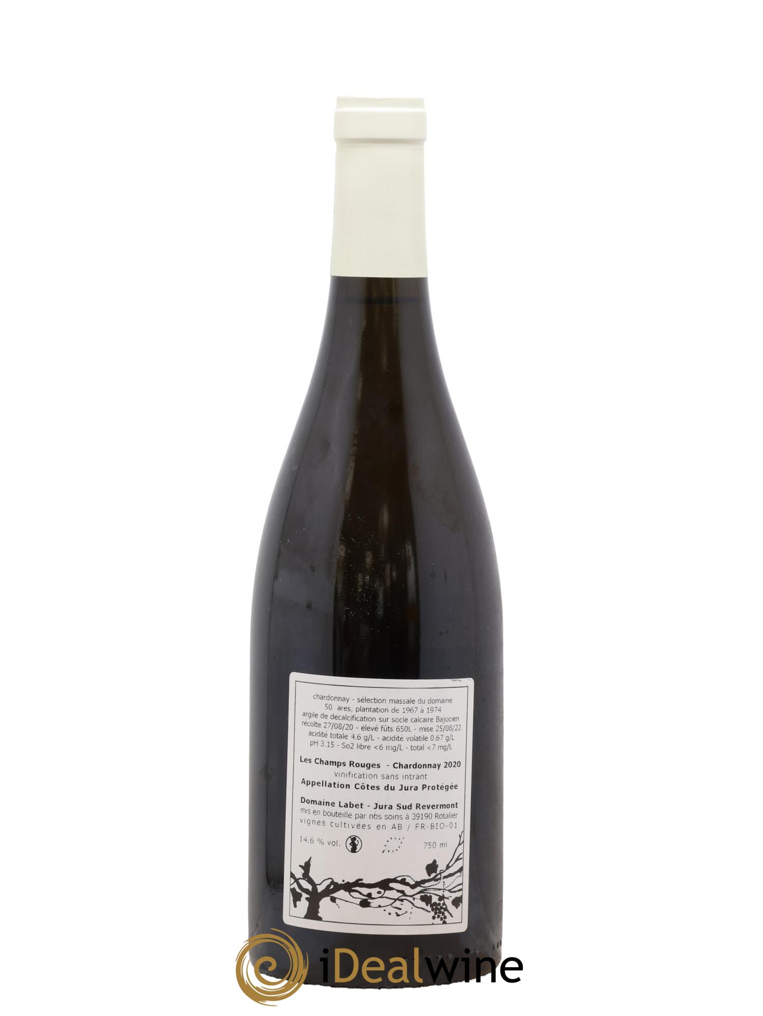 Côtes du Jura Chardonnay Les Champs Rouges Romain - Julien  - Charline Labet 2020 - Lot of 1 bottle - 1