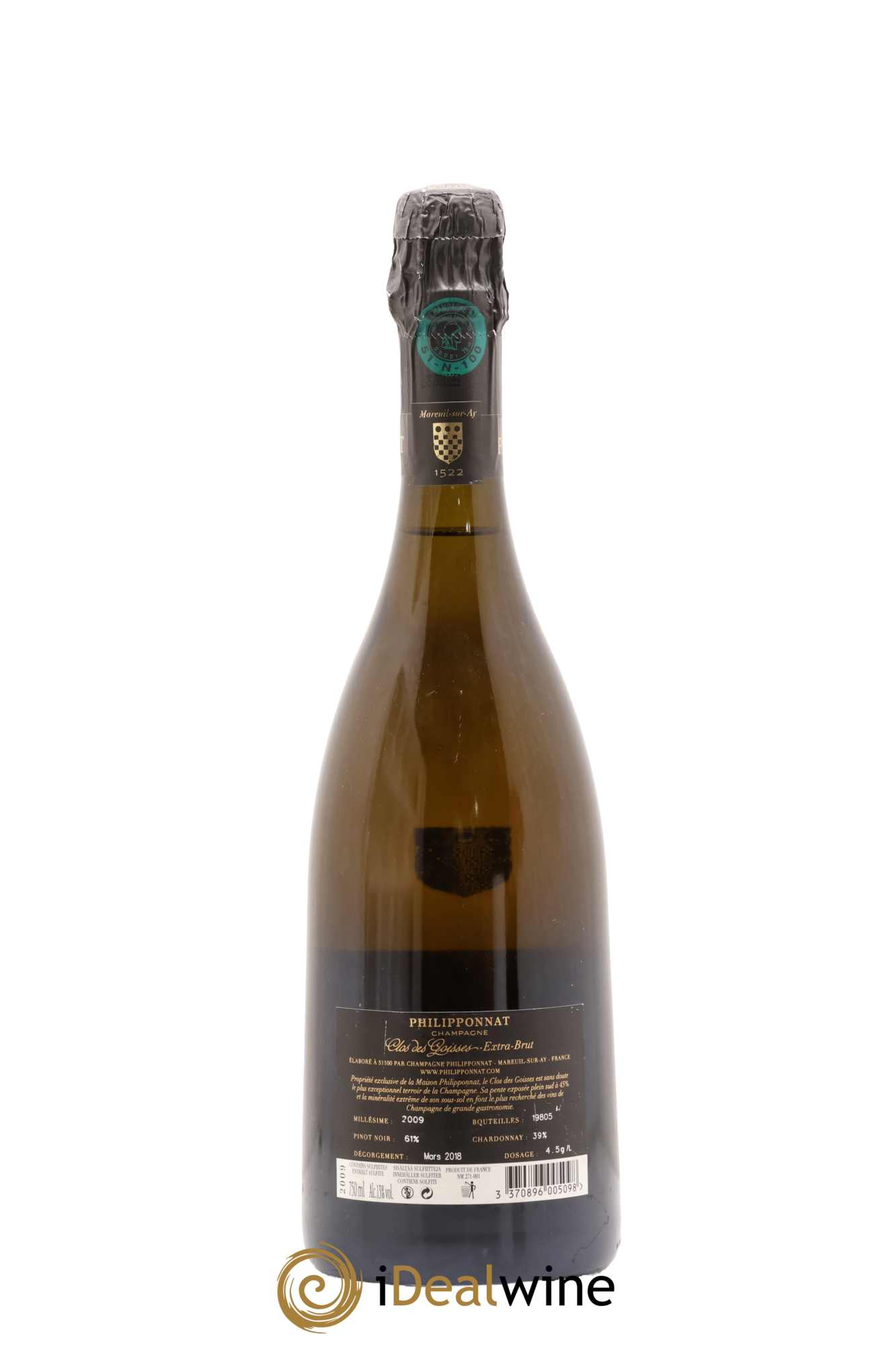 Clos des Goisses Philipponnat 2009 - Lot de 1 bouteille - 1