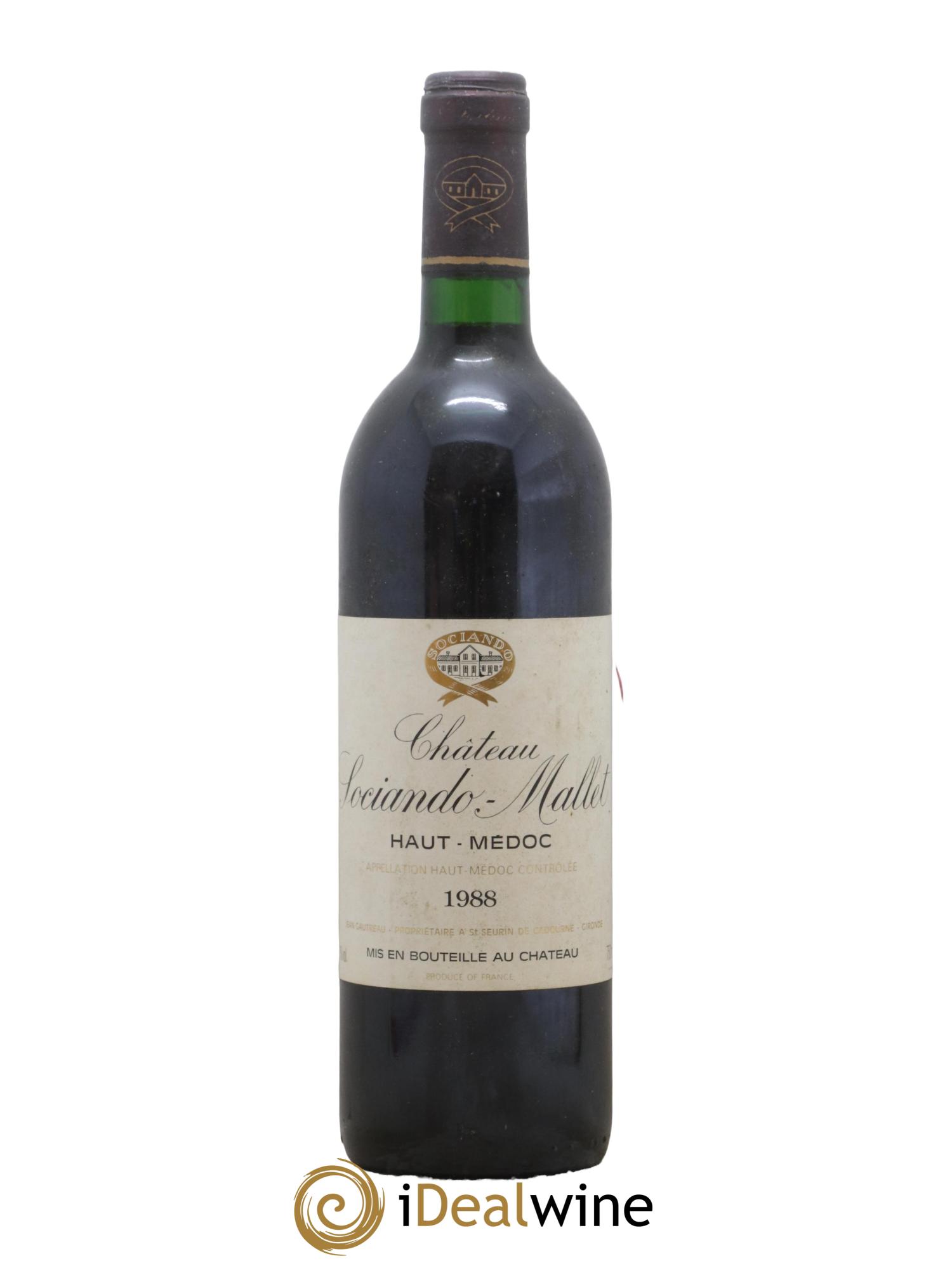 Château Sociando Mallet 1988 - Lotto di 1 bottiglia - 0