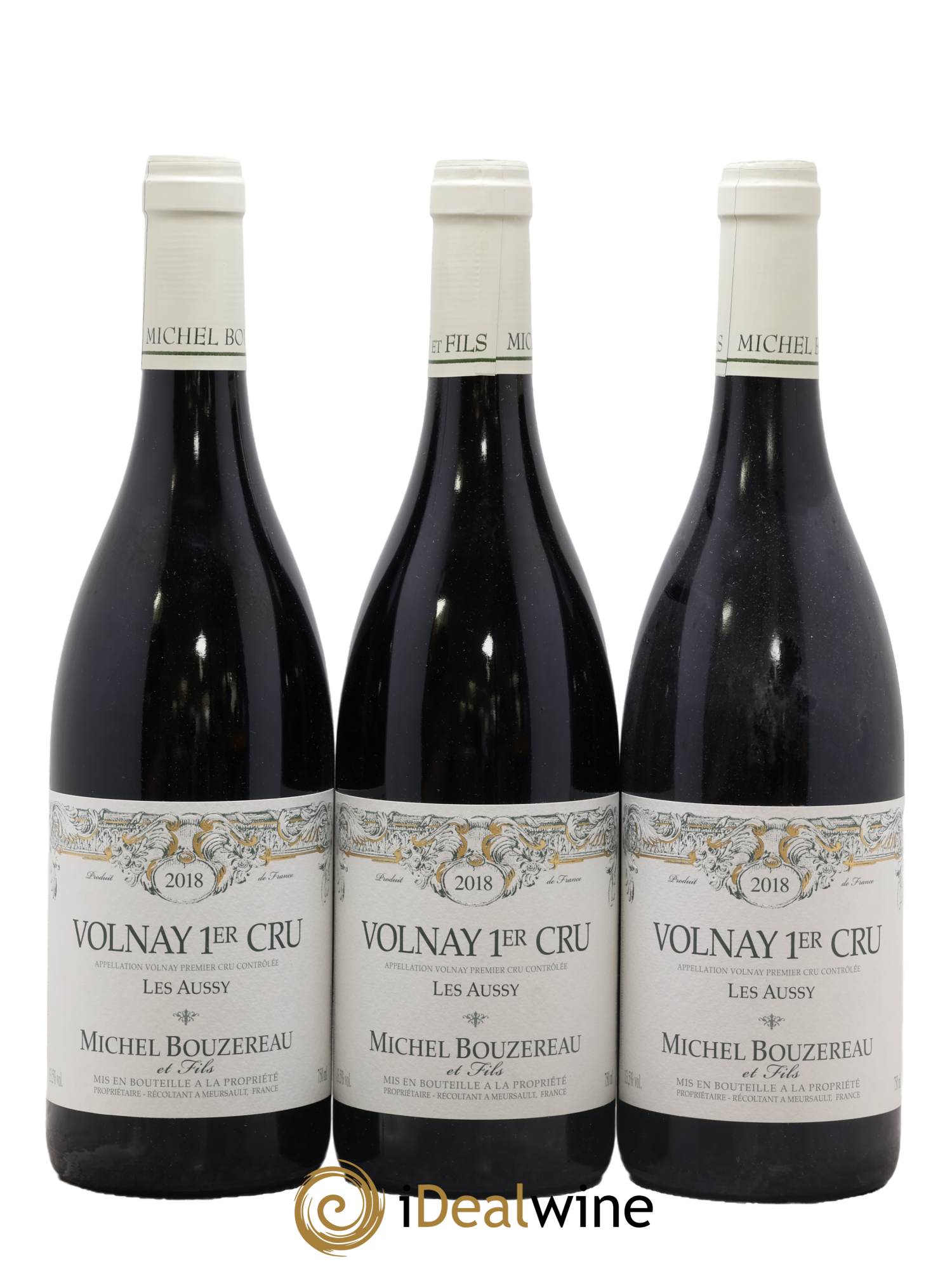 Volnay 1er Cru Les Aussy Michel Bouzereau et Fils (Domaine) 2018 - Lot de 3 bouteilles - 0