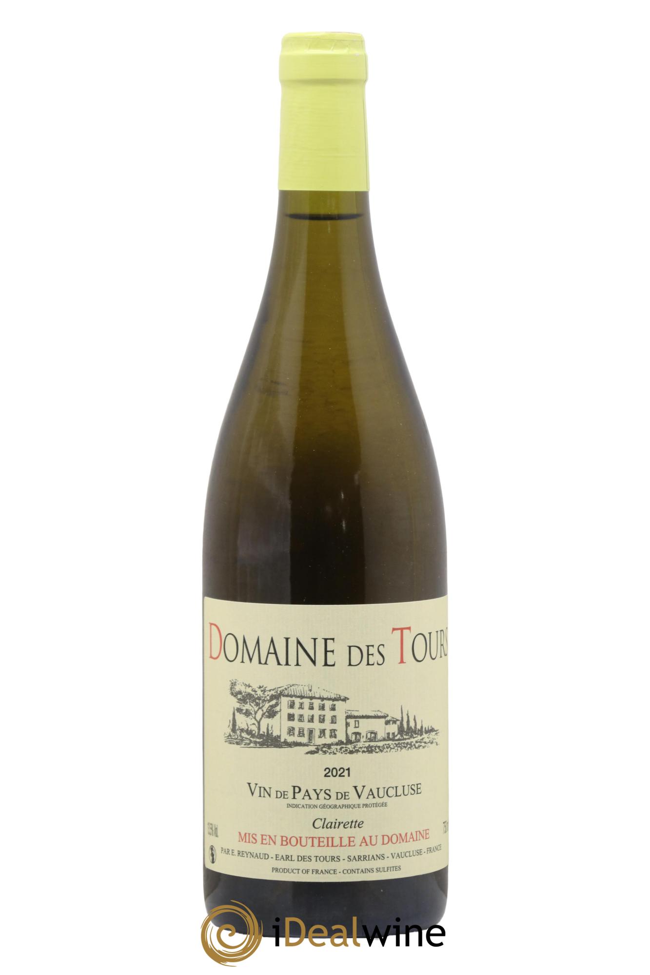 Vaucluse (Vin de Pays de Vaucluse) Domaine des Tours Clairette Emmanuel Reynaud 2021 - Lot de 1 bouteille - 0