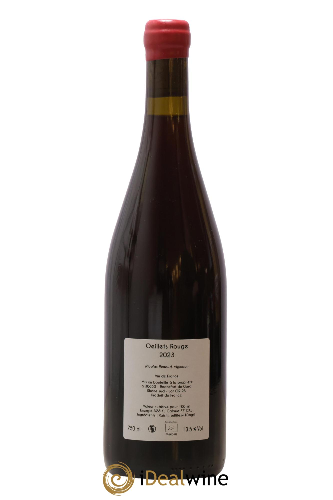 Vin de France Œillets Rouges Clos Des Grillons 2023 - Lot of 1 bottle - 1