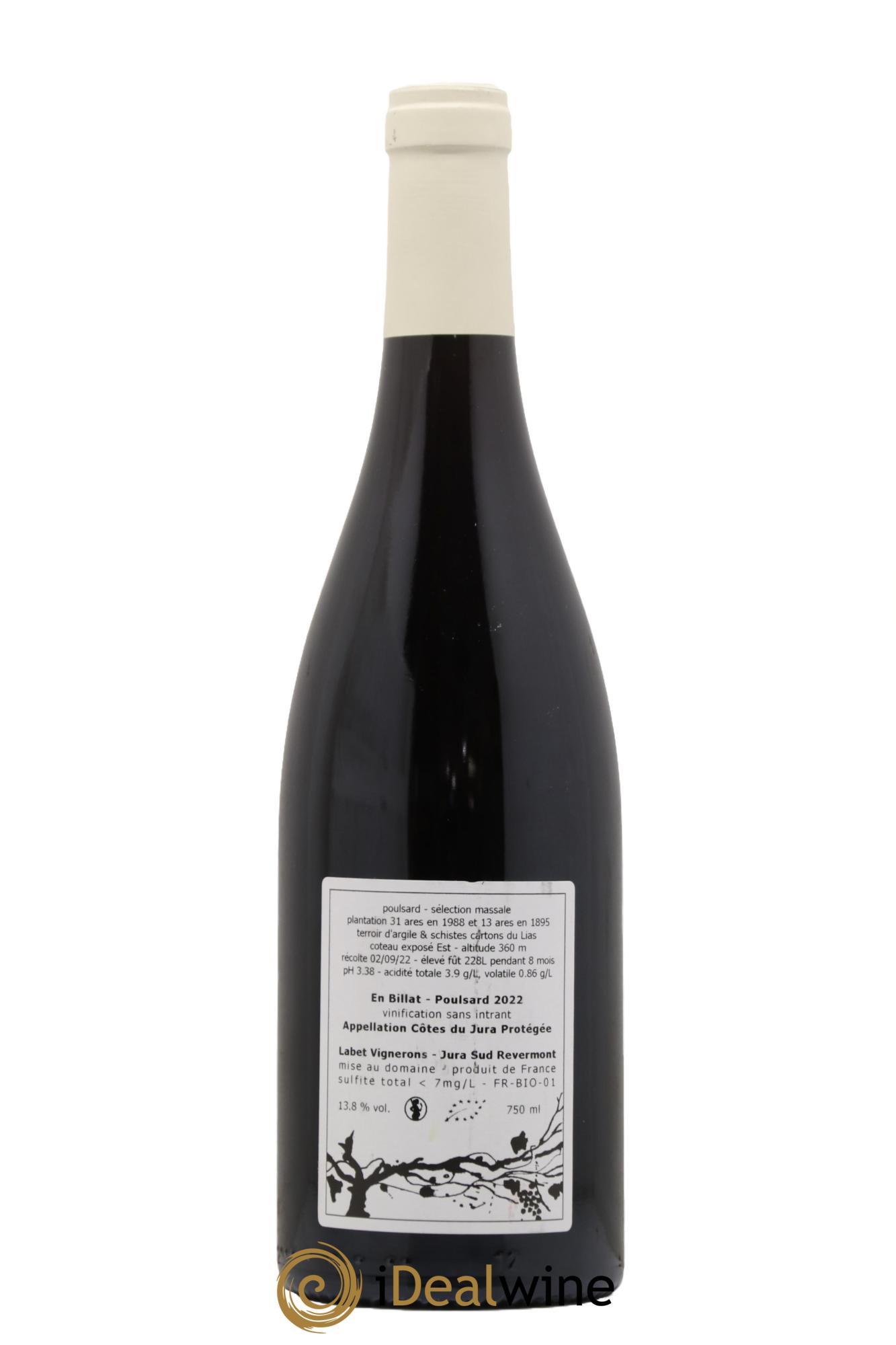 Côtes du Jura Poulsard En Billat Romain - Julien  - Charline Labet  2022 - Lot de 1 bouteille - 1
