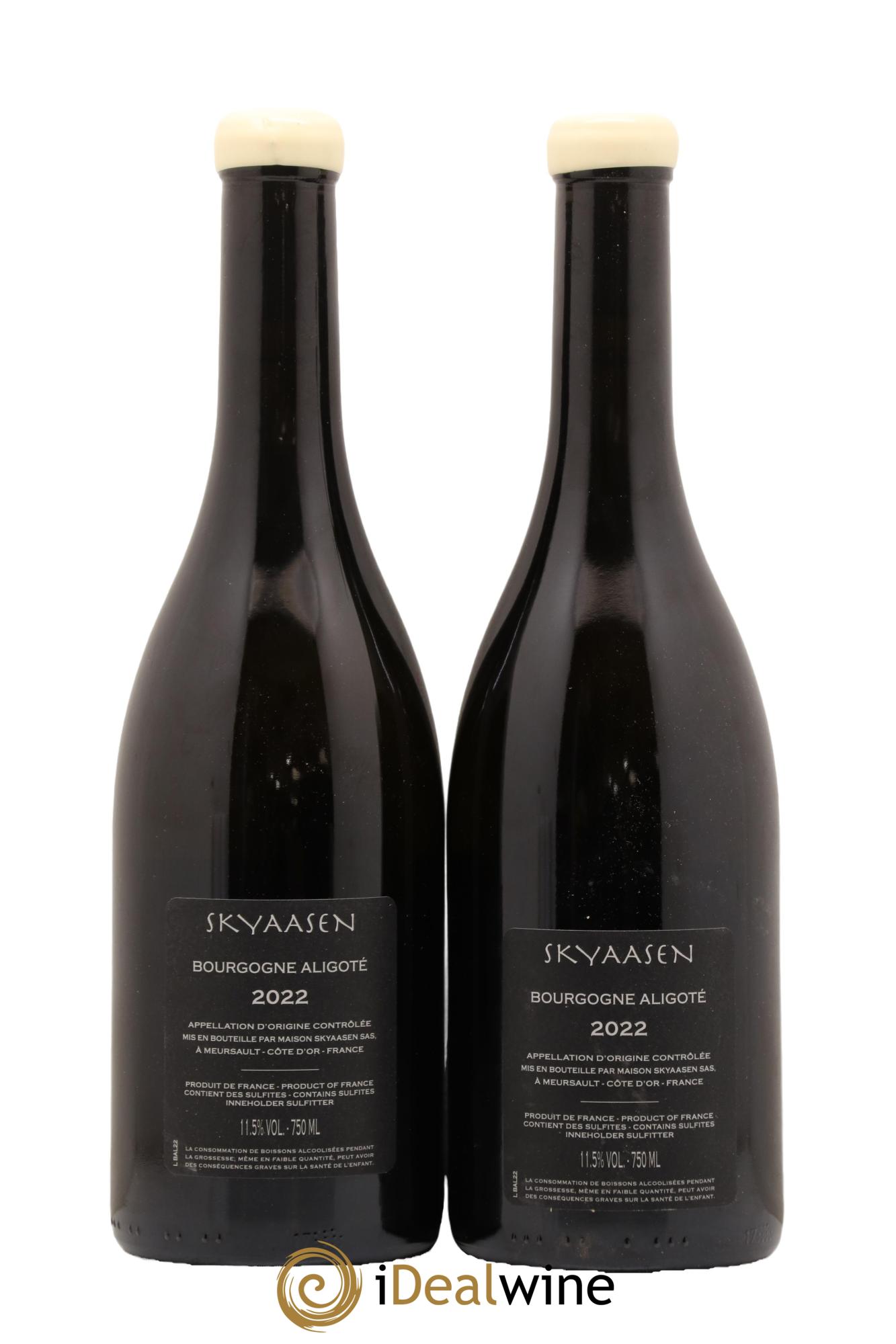 Bourgogne Aligoté Maison Skyaasen 2022 - Lot de 2 bouteilles - 1