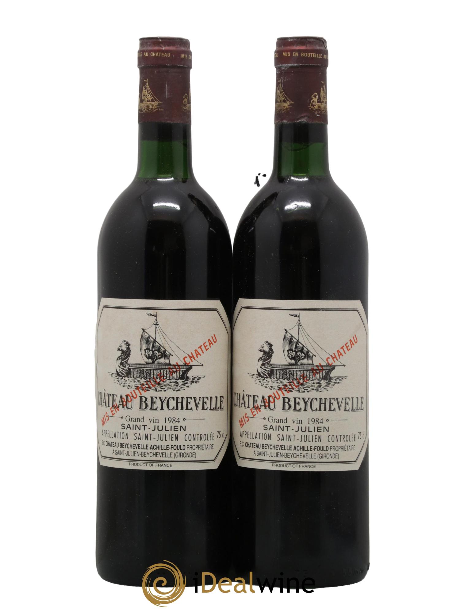 Château Beychevelle 4ème Grand Cru Classé 1984 - Lot de 2 bouteilles - 0