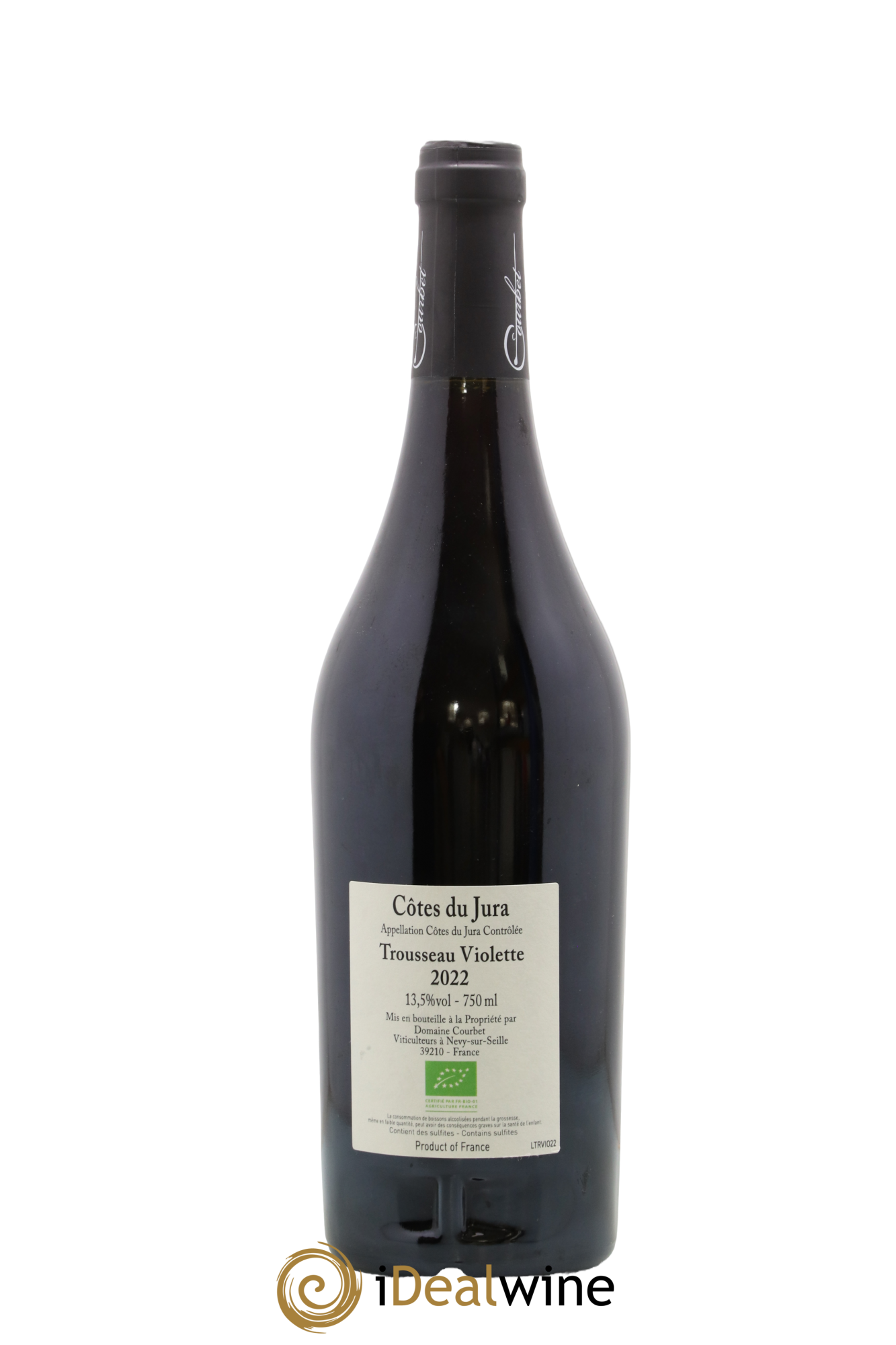 Côtes du Jura Trousseau Violette Domaine Courbet 2022 - Lot de 1 bouteille - 1