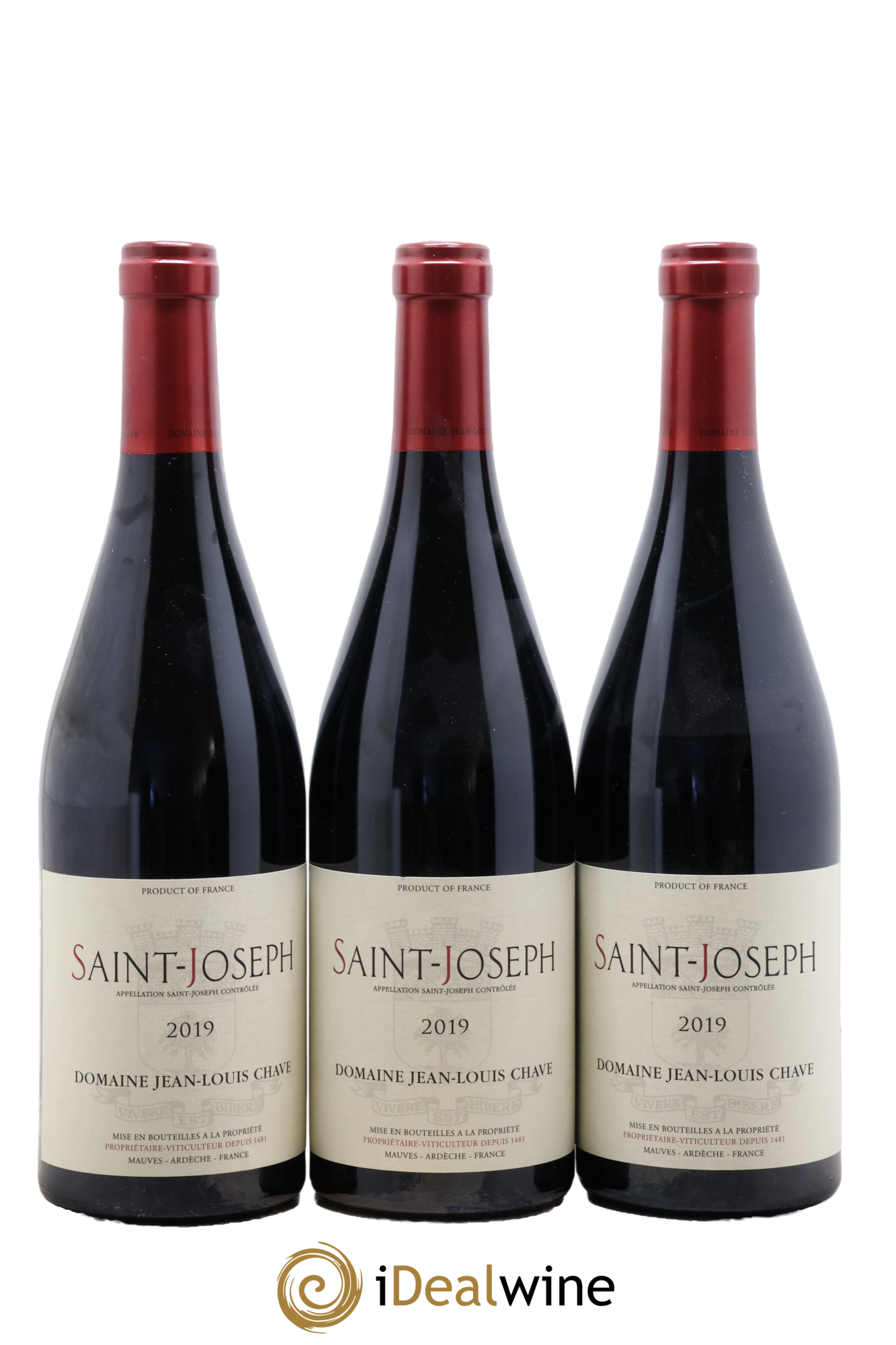 Saint-Joseph Jean-Louis Chave 2019 - Lot of 3 bottles - 0