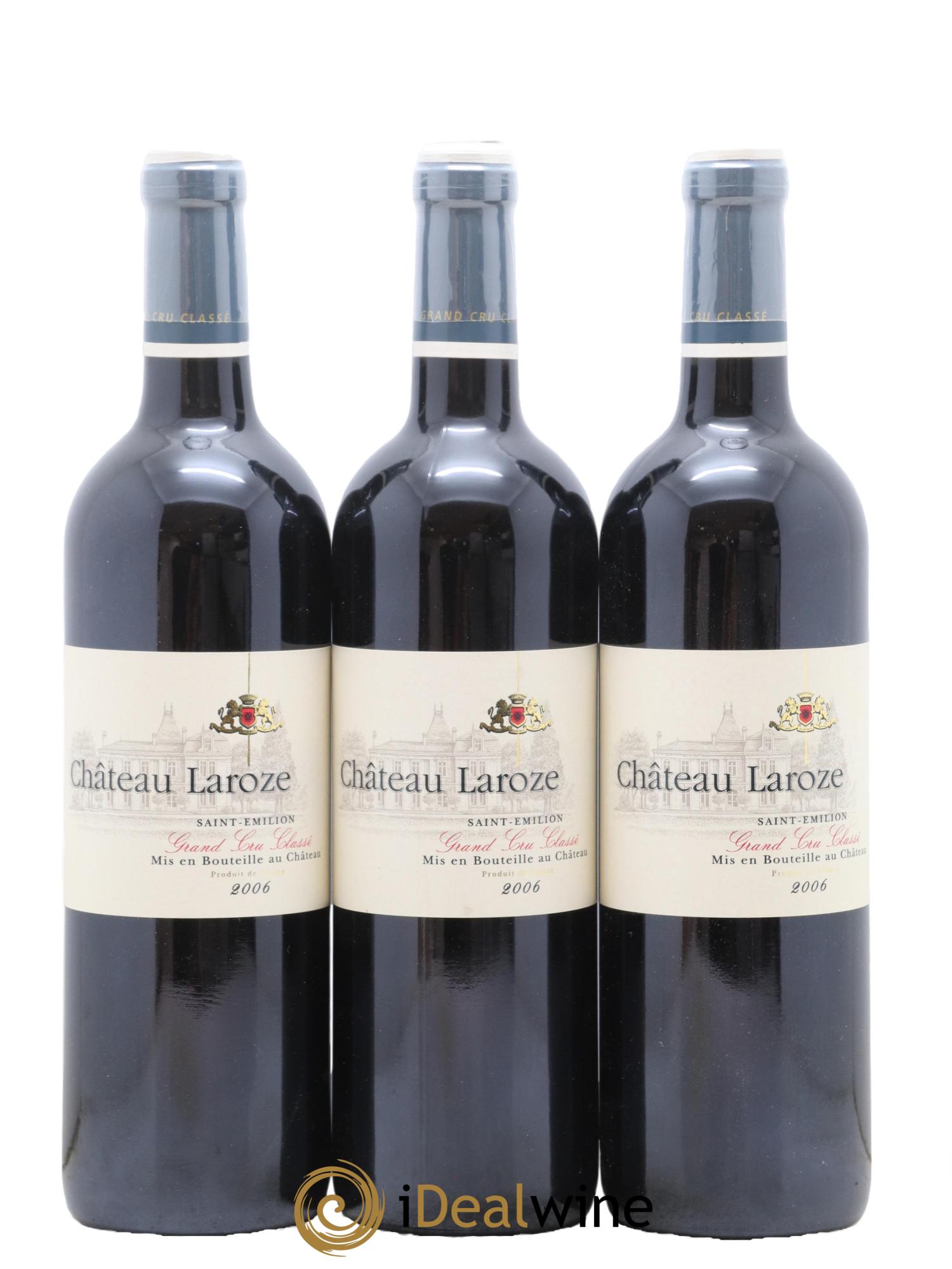Château Laroze Grand Cru Classé 2006 - Lot de 3 bouteilles - 0