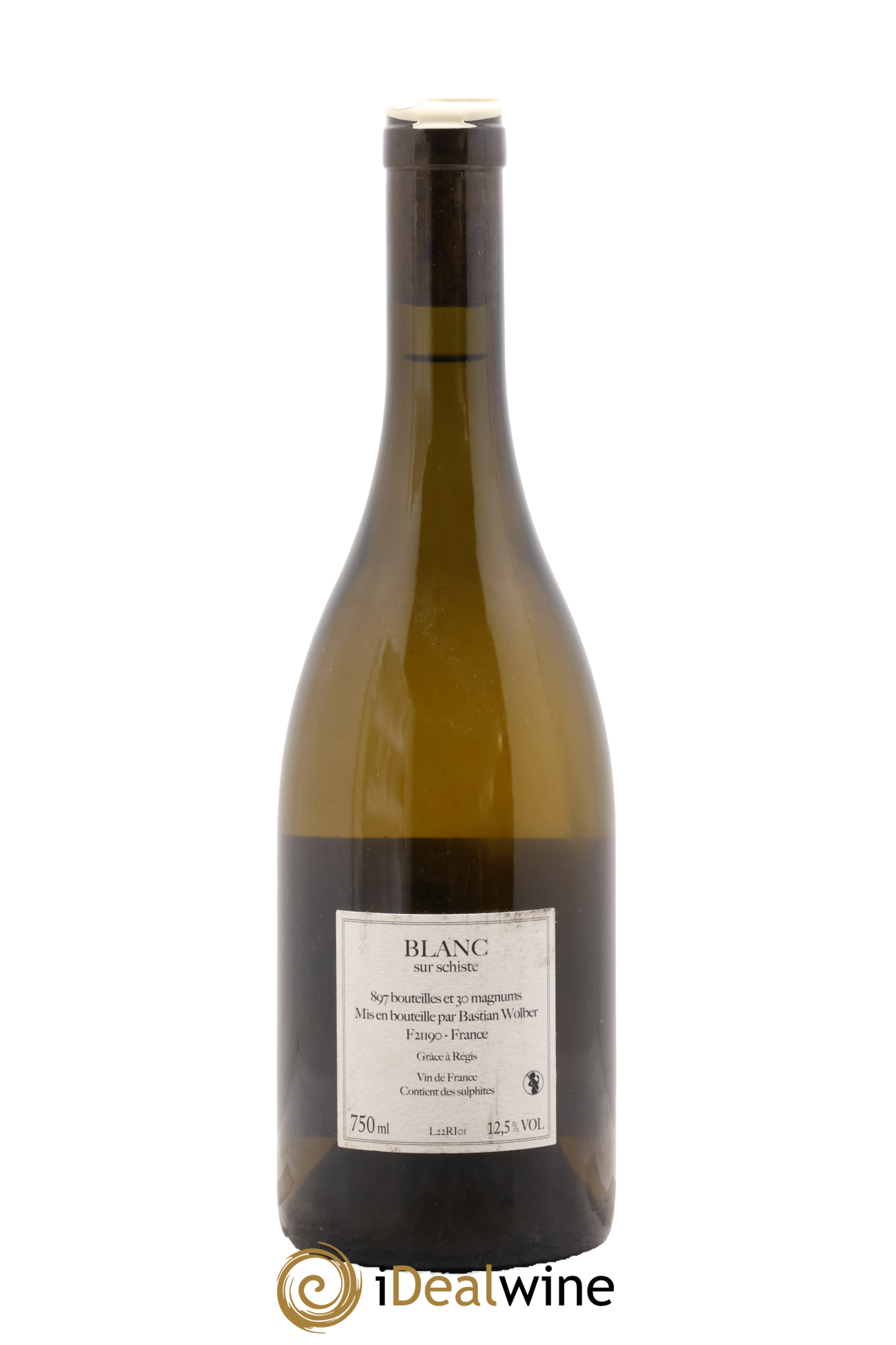 Vin de France Blanc sur Schiste Laisse Tomber Bastian Wolber 2022 - Lot of 1 bottle - 1