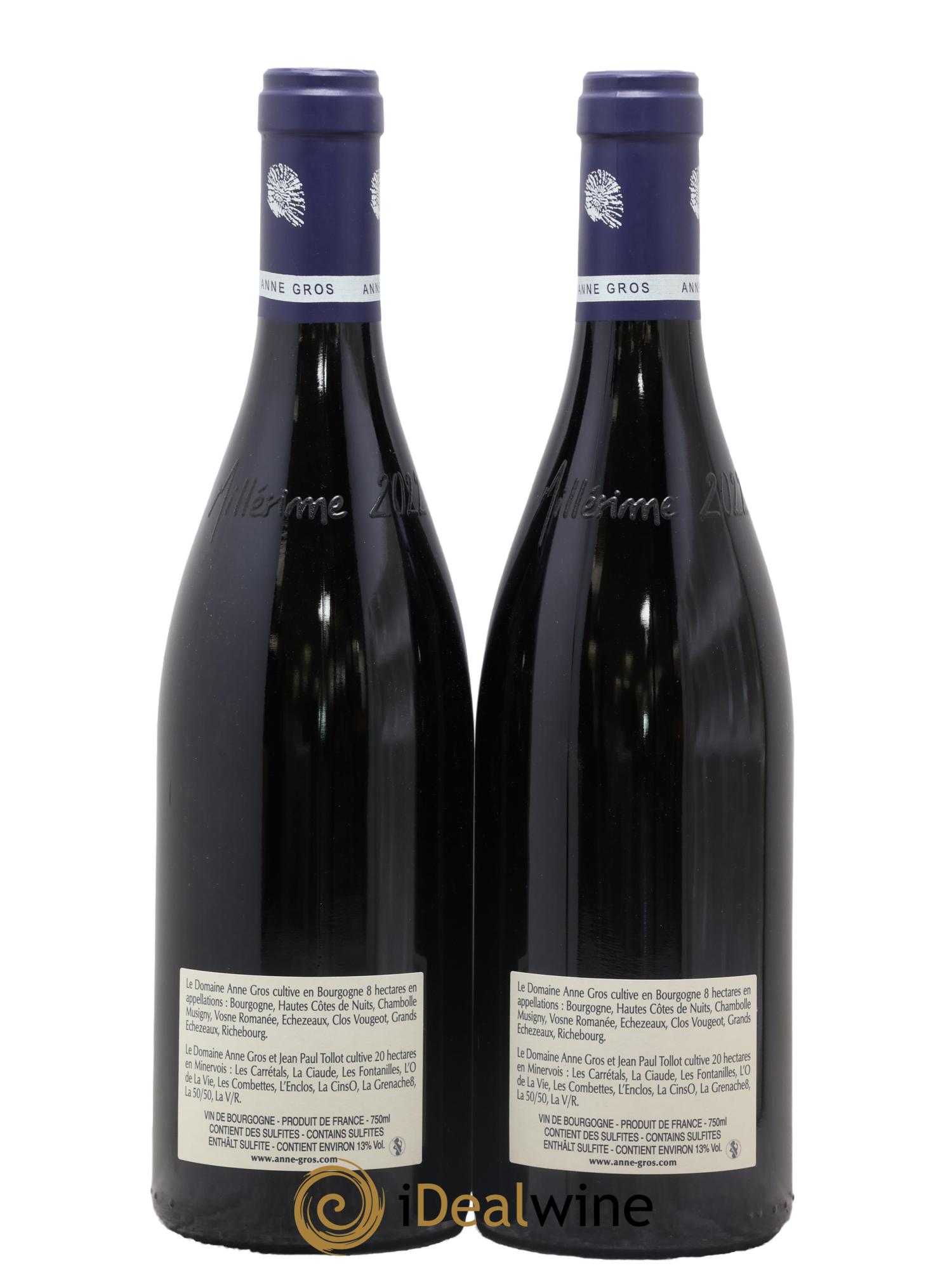 Richebourg Grand Cru Anne Gros 2022 - Lot of 2 bottles - 1