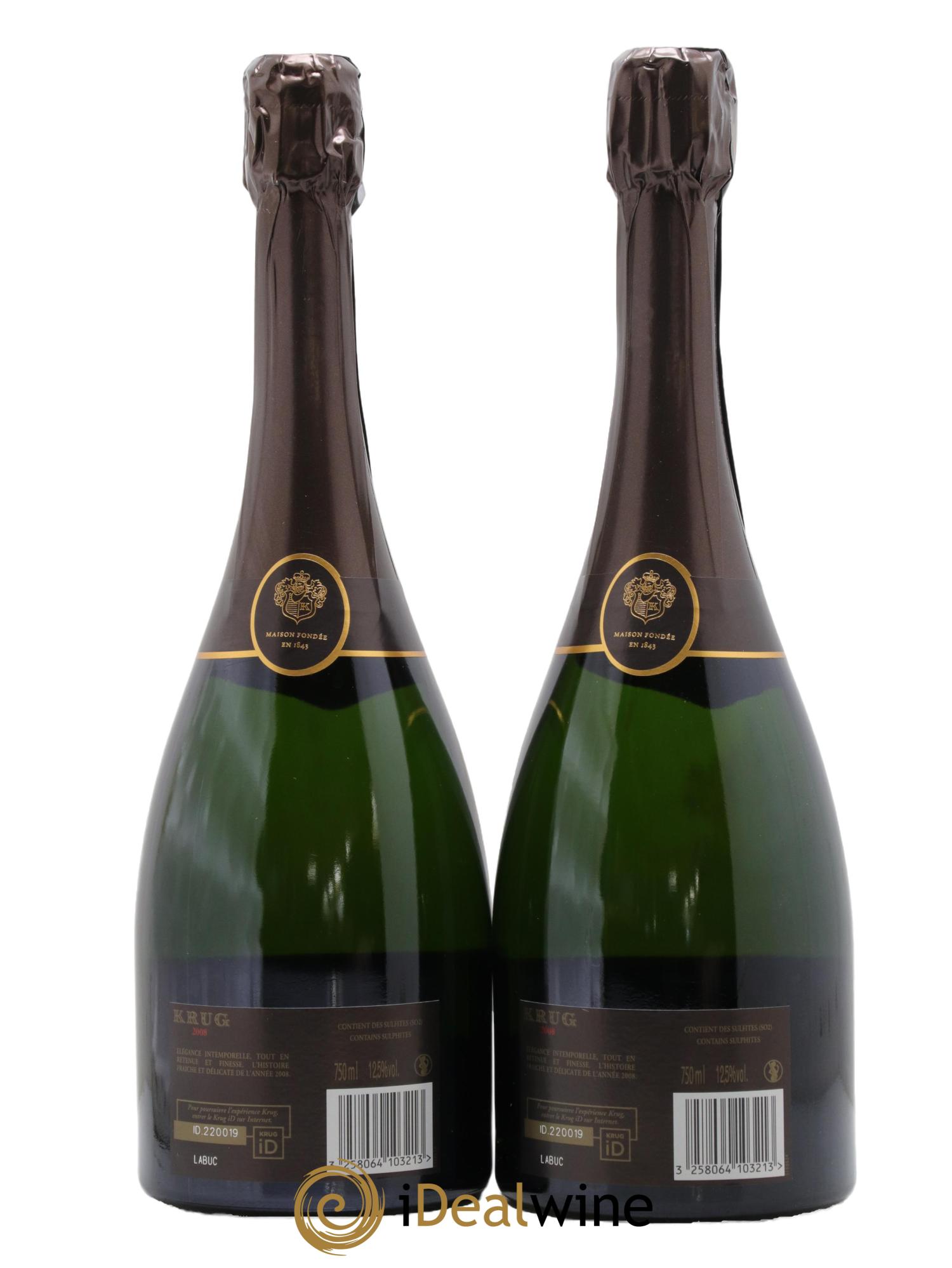 Vintage Krug 2008 - Lot of 2 bottles - 1